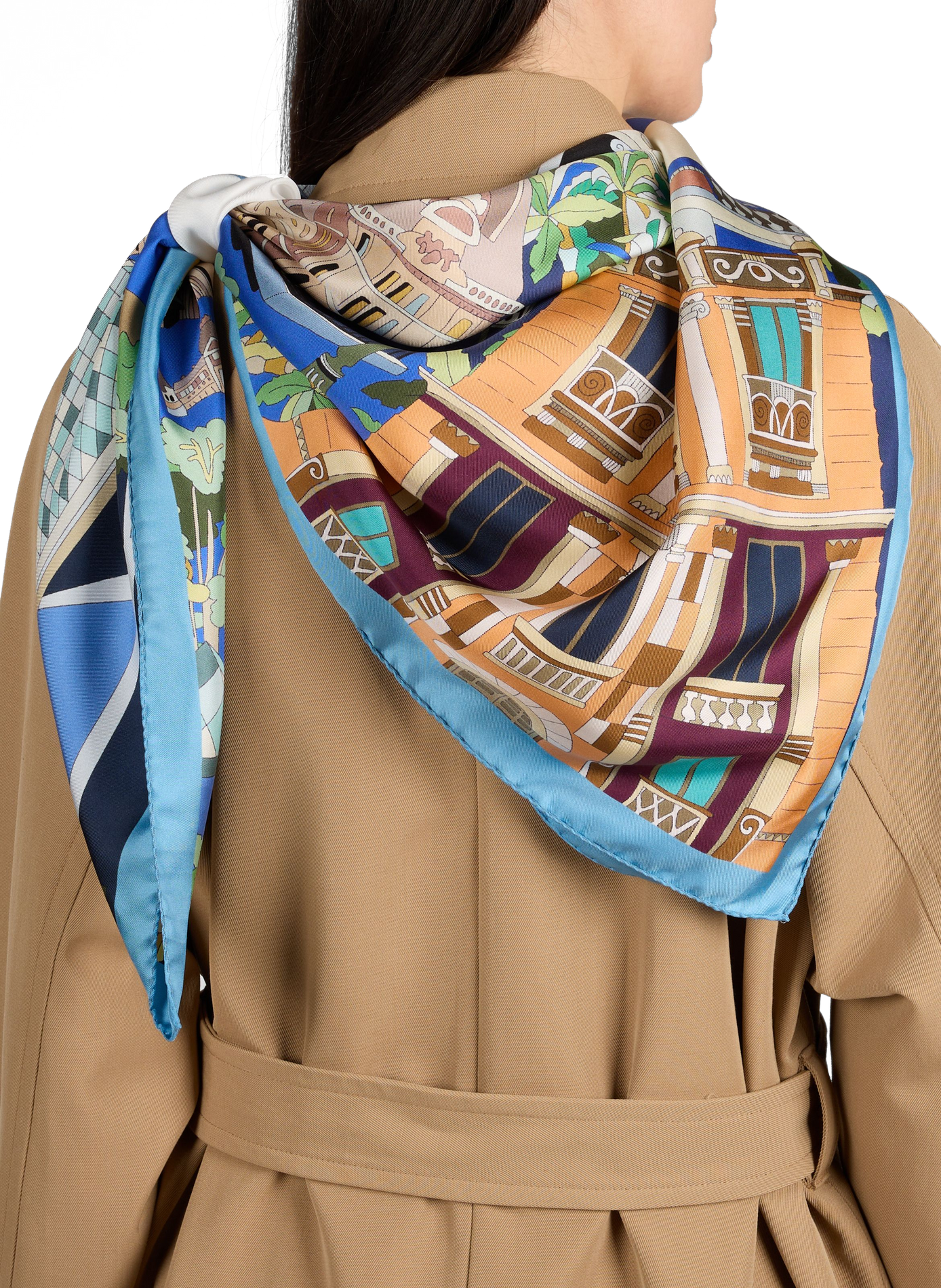 Foulard en soie à motif AU PRINTEMPS PARIS Multicolore