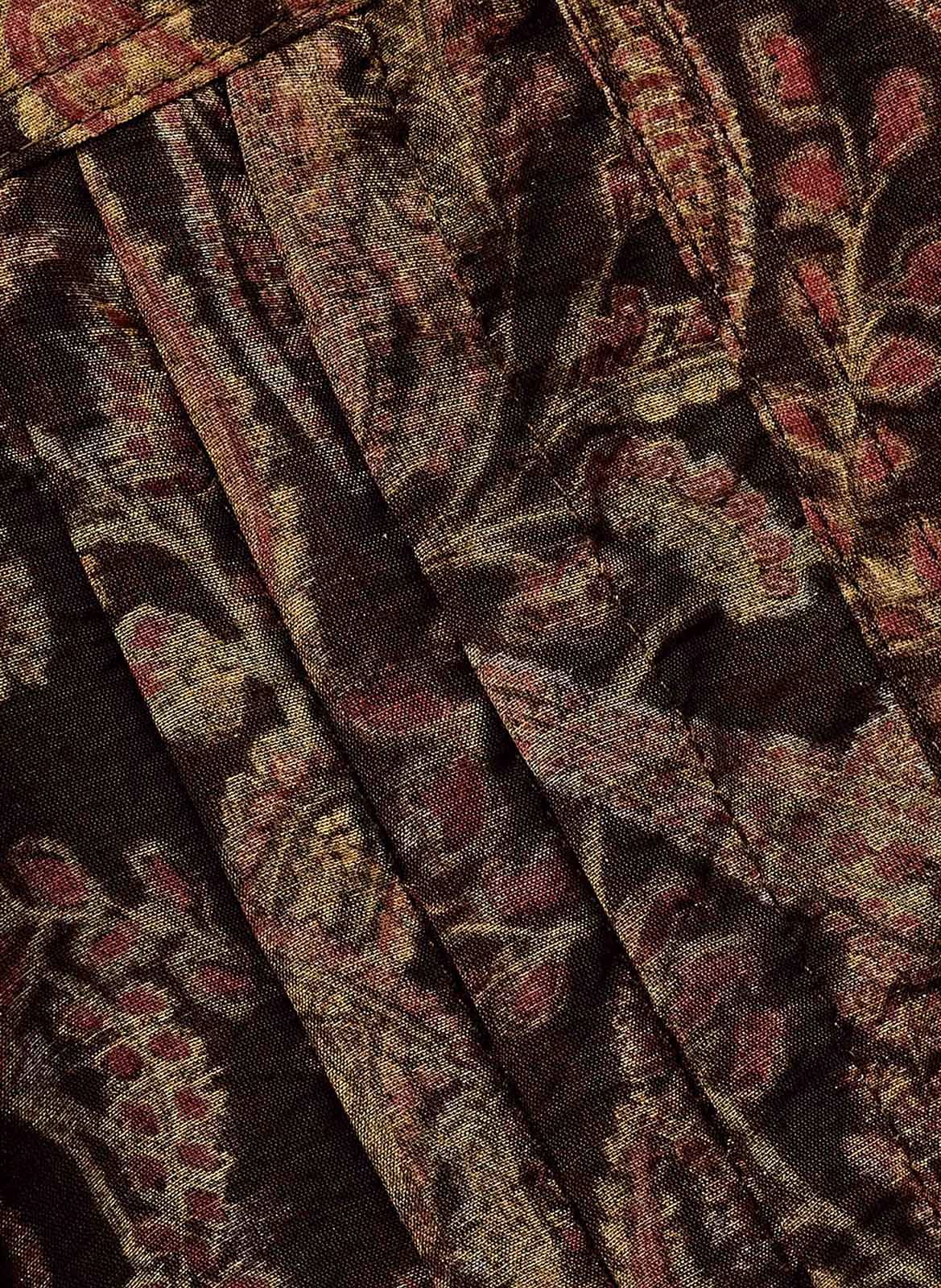 Robe courte cintrée col v imprimée teodora BA&SH Kaki