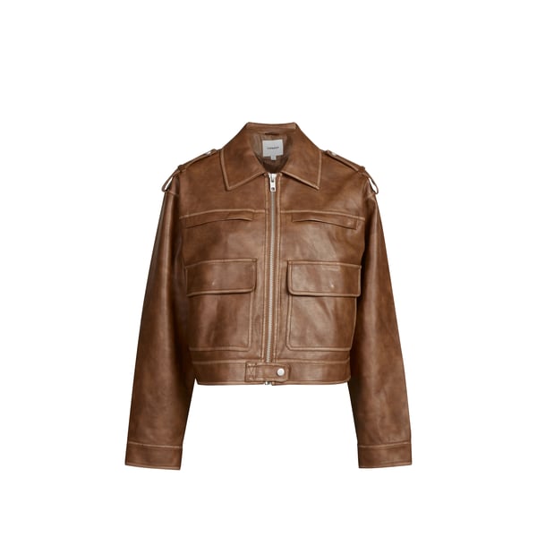Veste légère droite à effet usé Veste légère droite à effet usé