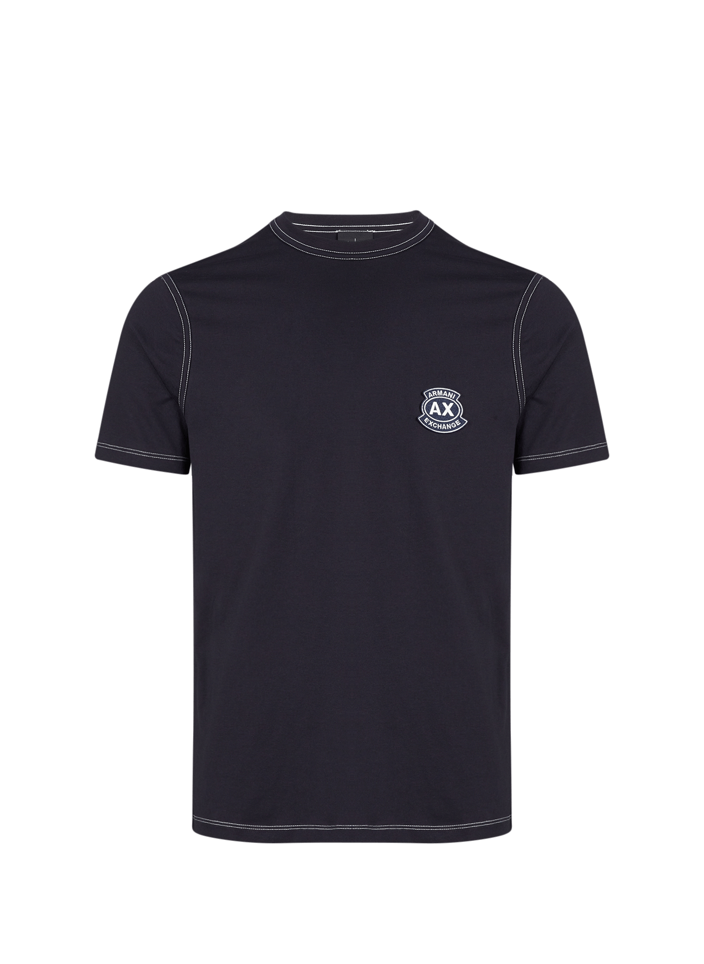 T-shirt patch logo en coton ARMANI EXCHANGE Bleu