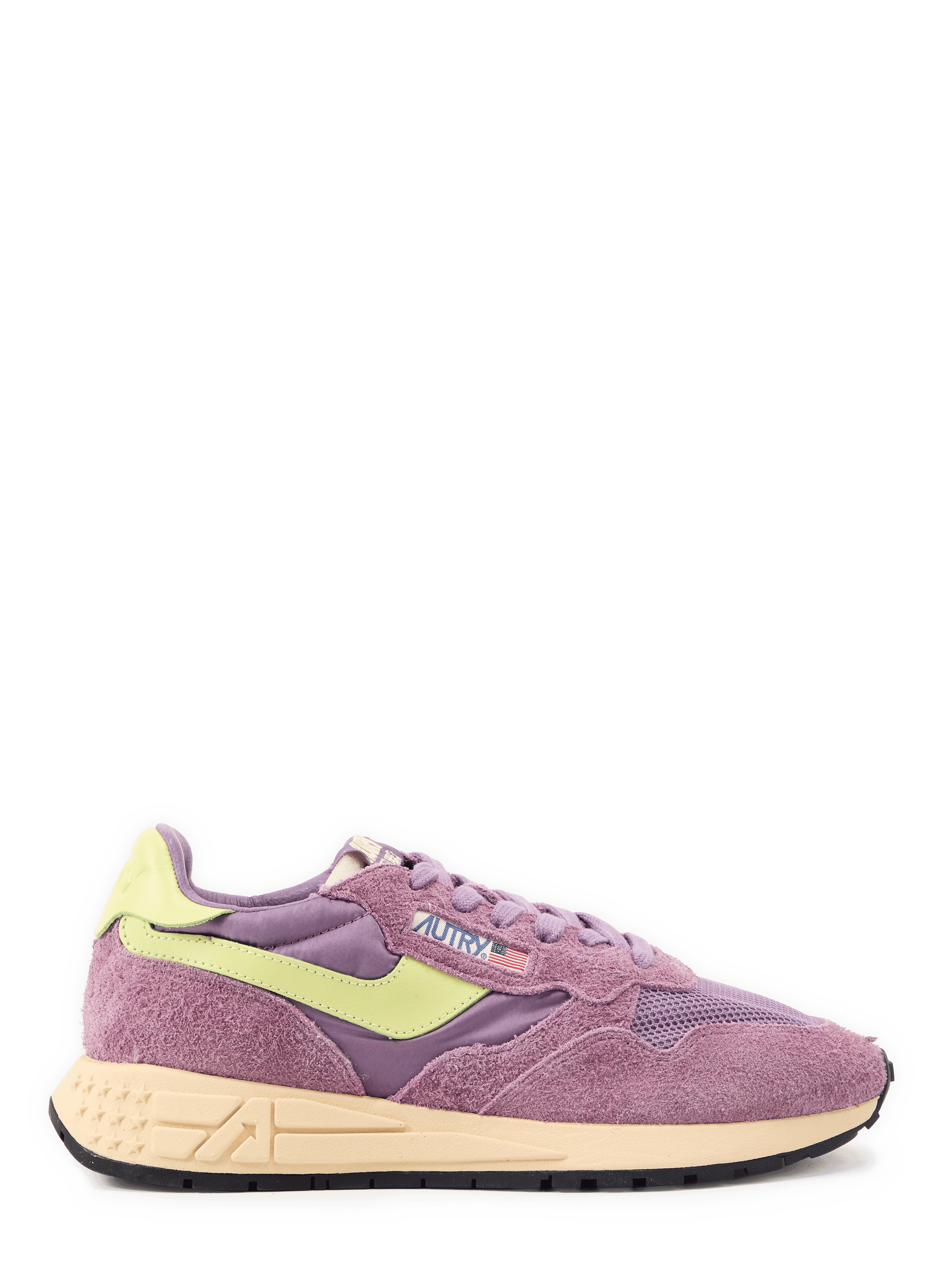 Baskets crantées en cuir mélangé  Suede-net flor-daiqgr