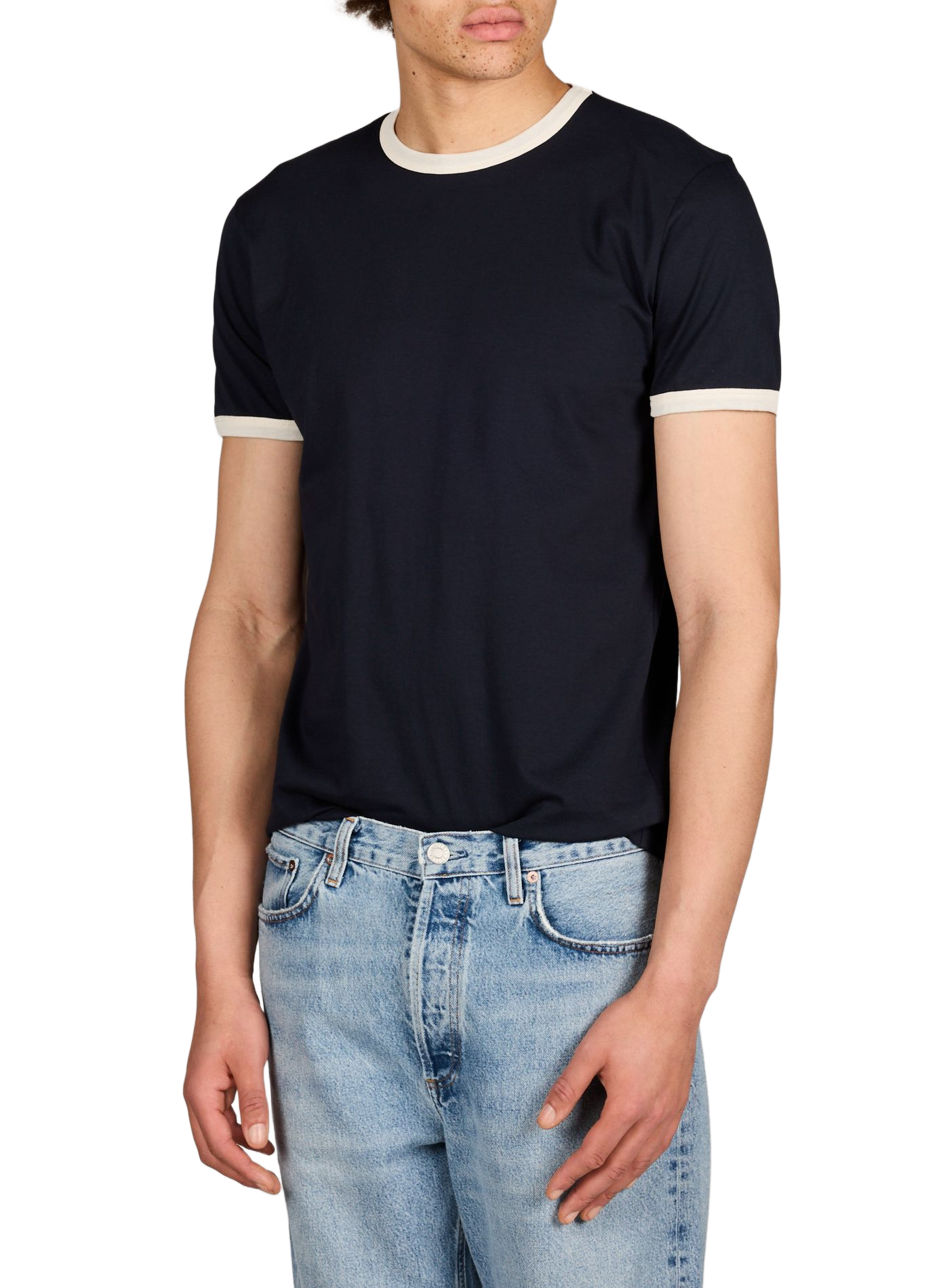 Classic Cotton T-Shirt AU PRINTEMPS PARIS Blue