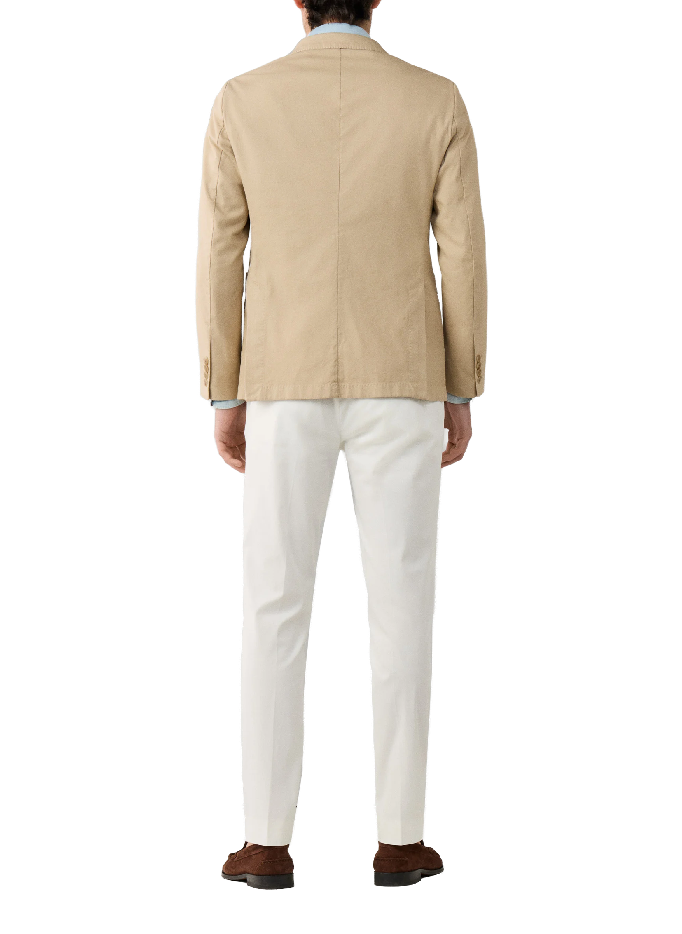 Blended cotton suit jacket HACKETT Beige