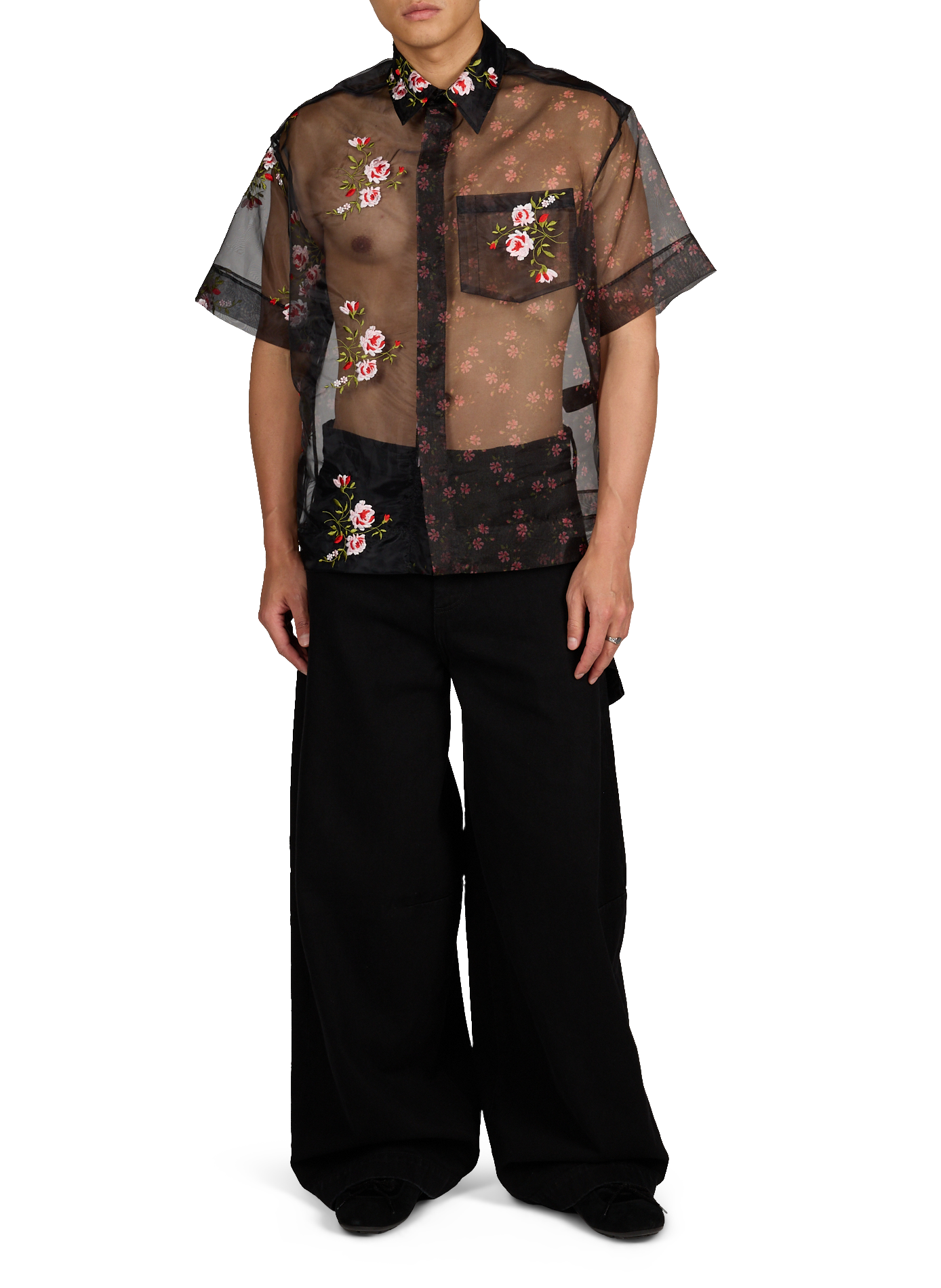 Leather perforated sneakers SIMONE ROCHA Black