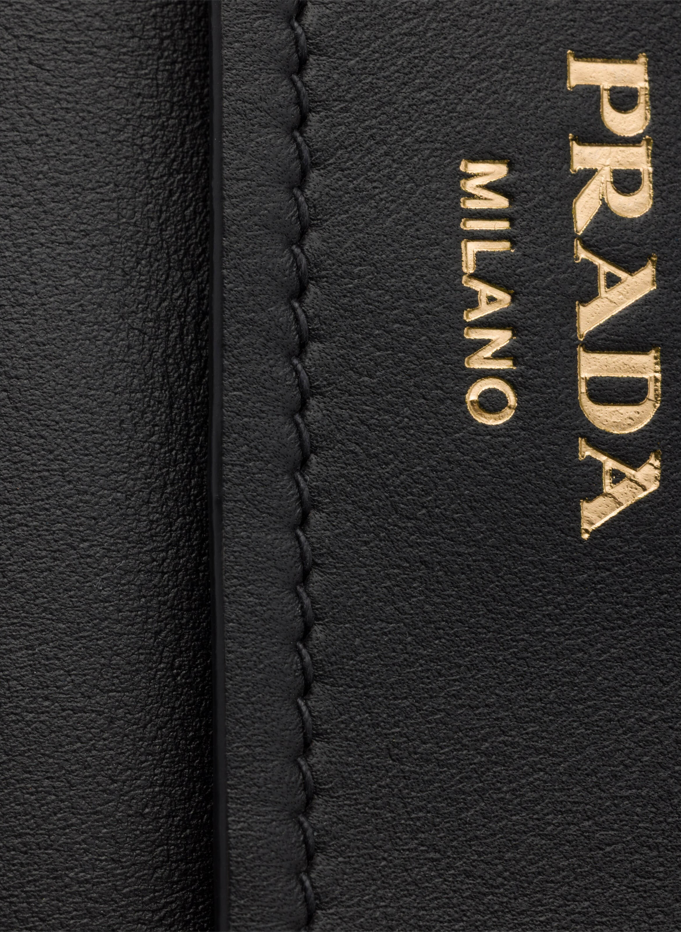 Sac porté épaule prada carry en cuir medium PRADA Noir