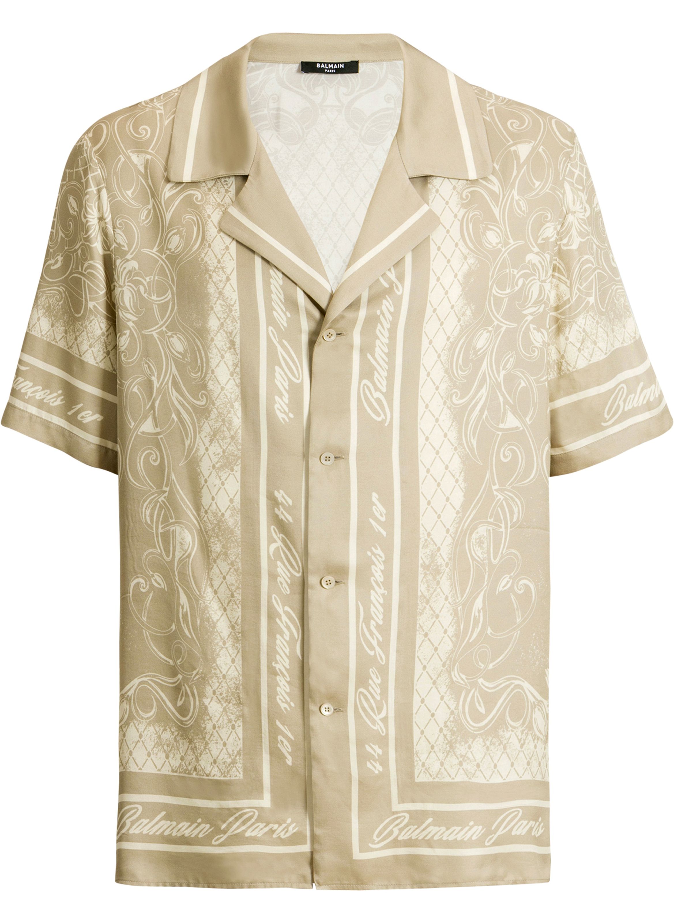 Chemise pyjama imprimée foulard BALMAIN Beige