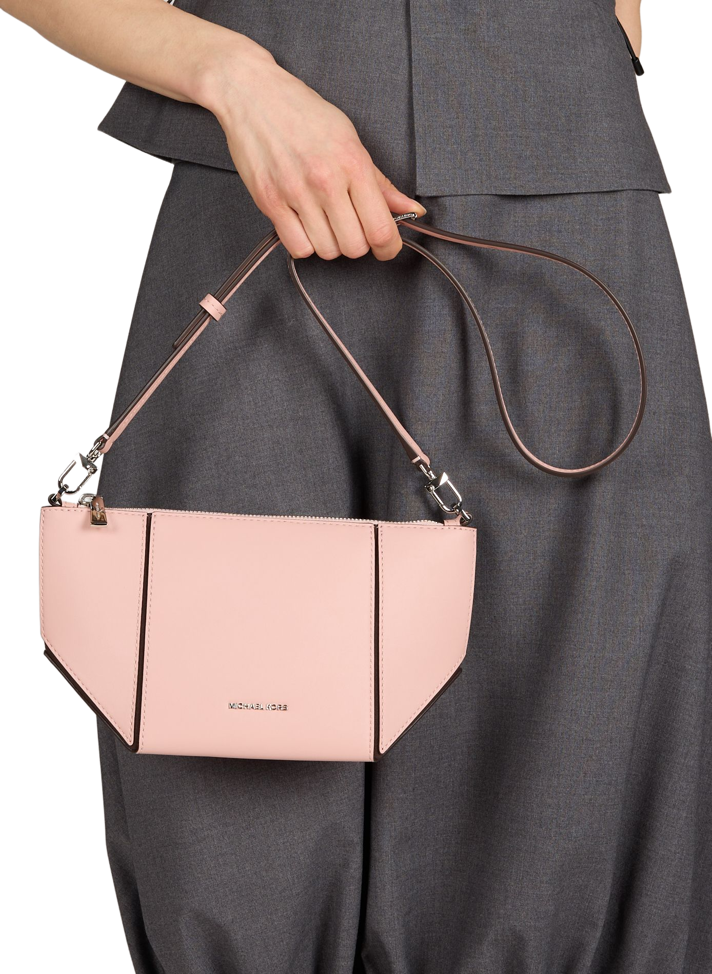Jordi leather shoulder bag MICHAEL KORS Pink