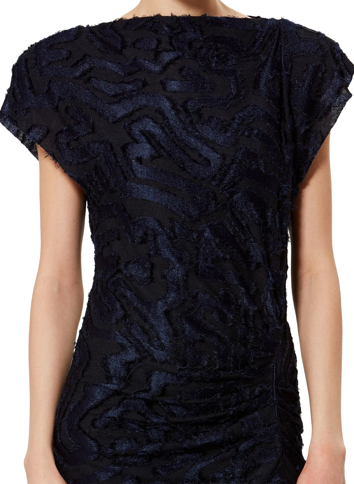 Slit long dress in jacquard fabric ISABEL MARANT Blue