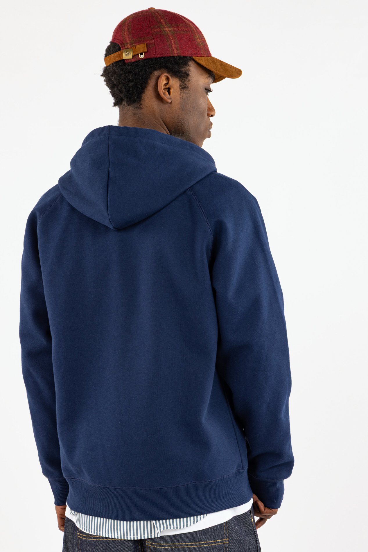 Hoodie zippé hooded chase CARHARTT WIP Bleu