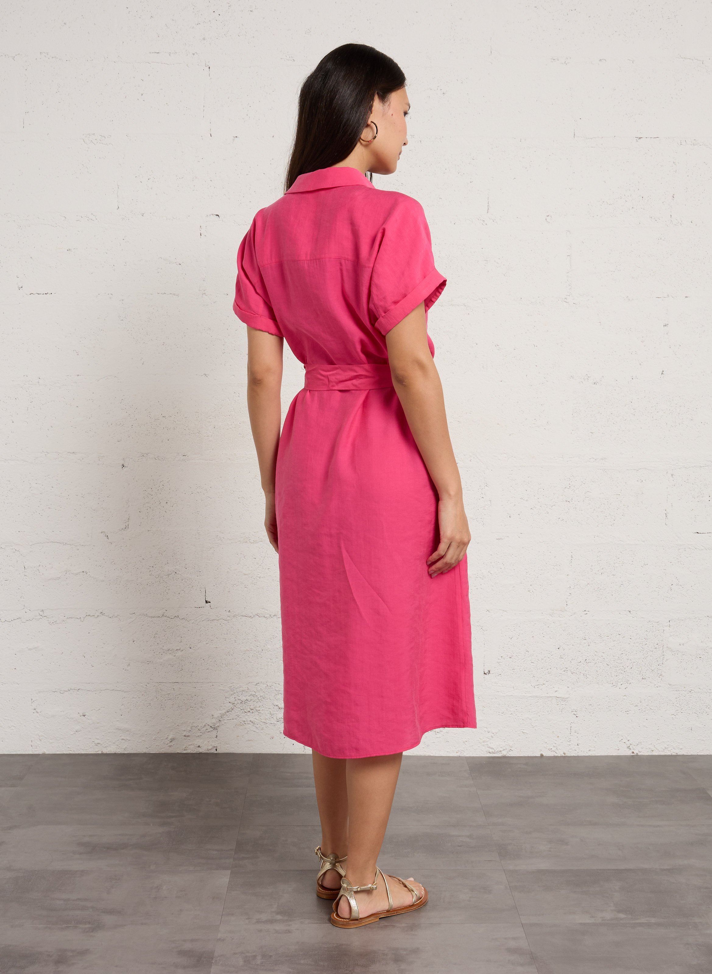 Robe chemise longue ample nayaa MAISON 123 Rose
