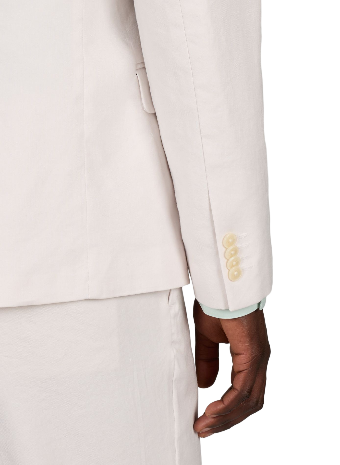 Slim-fit linen blend blazer CALVIN KLEIN Beige
