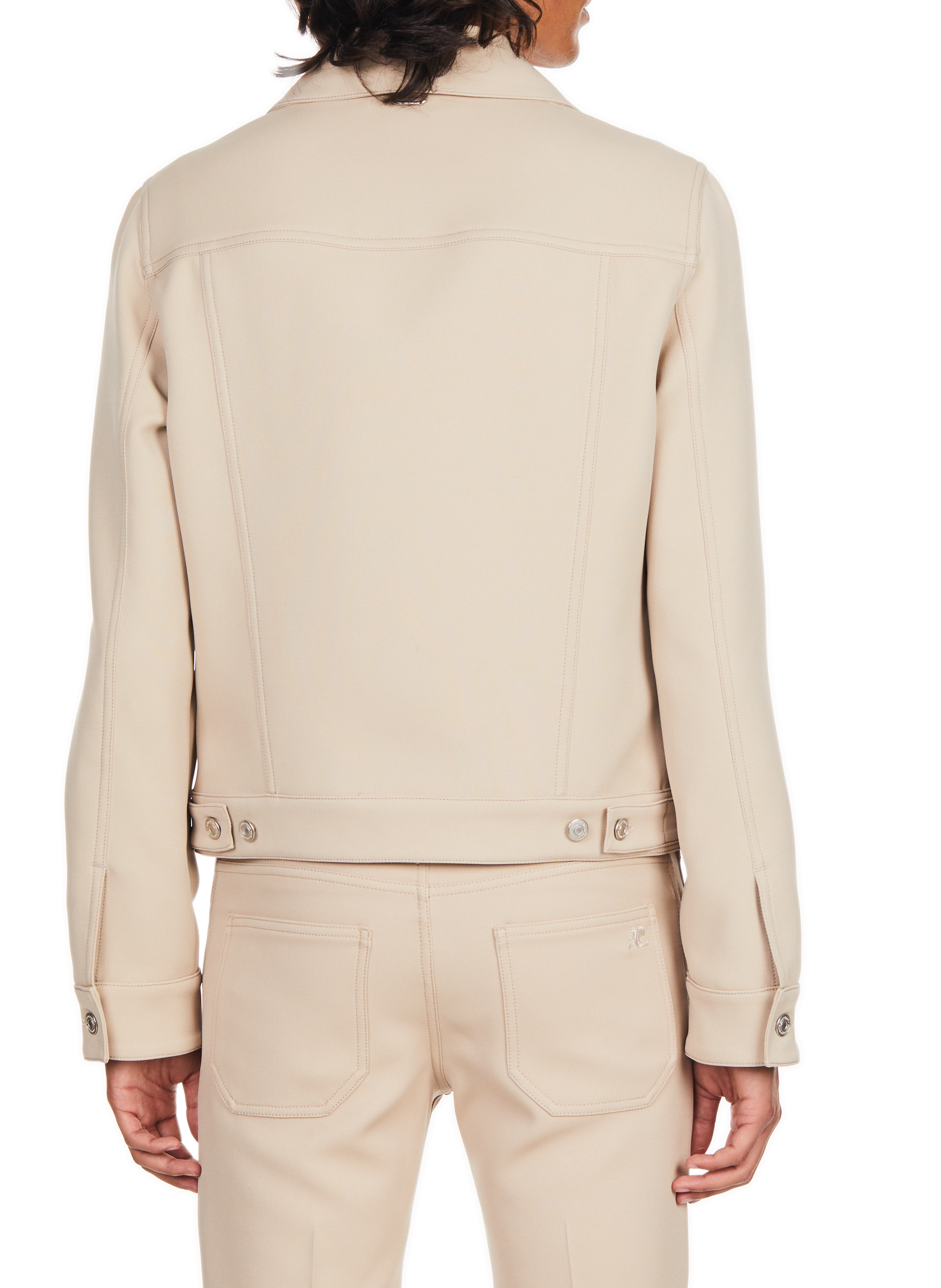 Blouson Trucker en twill COURRÈGES Beige
