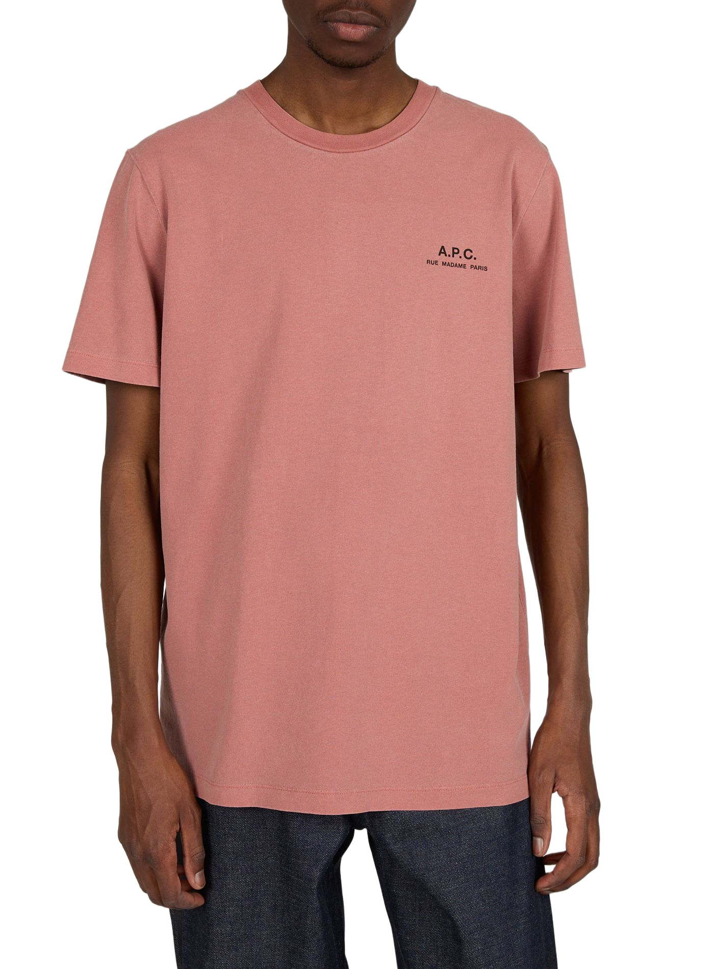 Straight fit short sleeve cotton t-shirt A.P.C. Pink