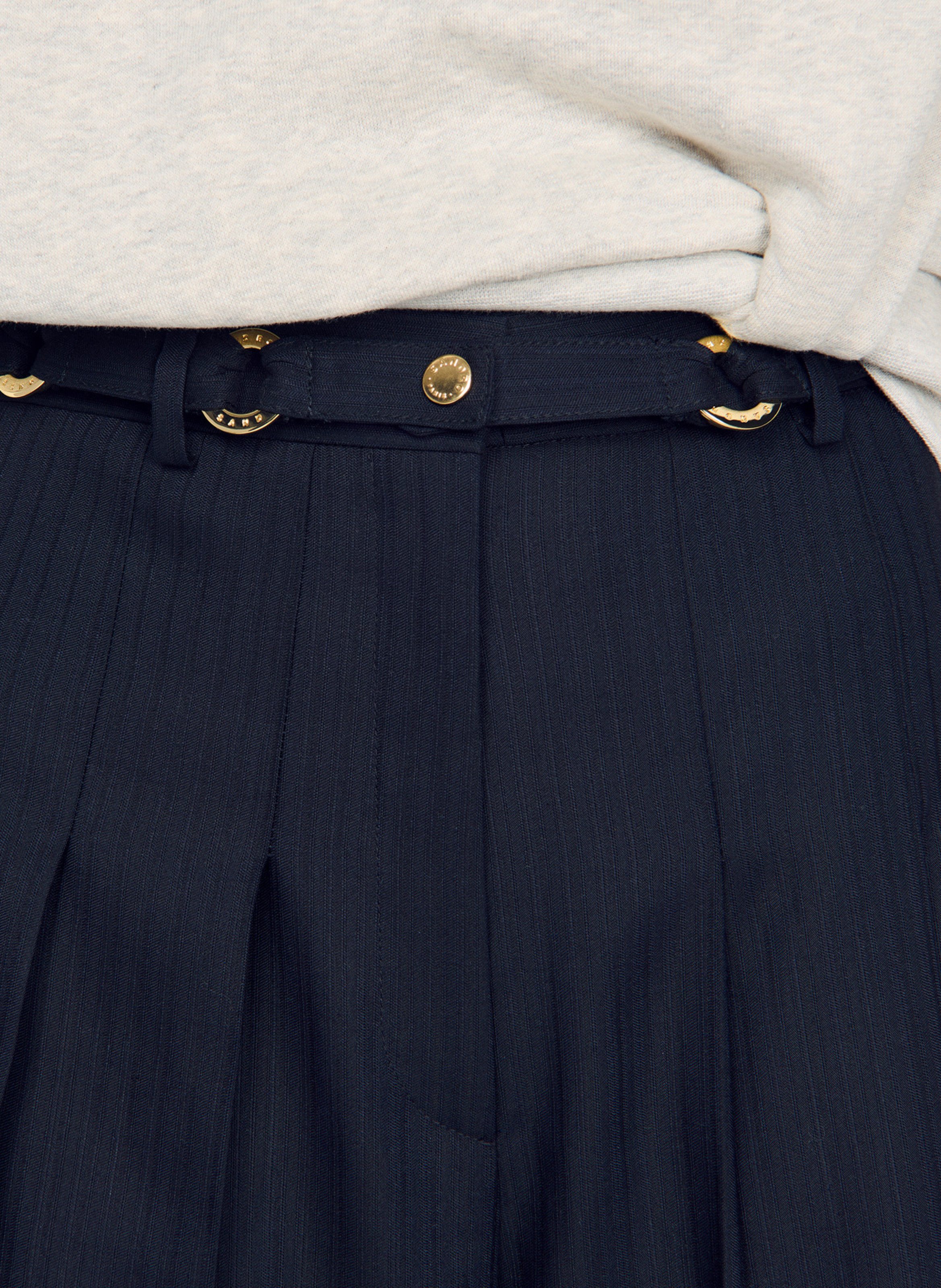 Short en laine SANDRO Bleu