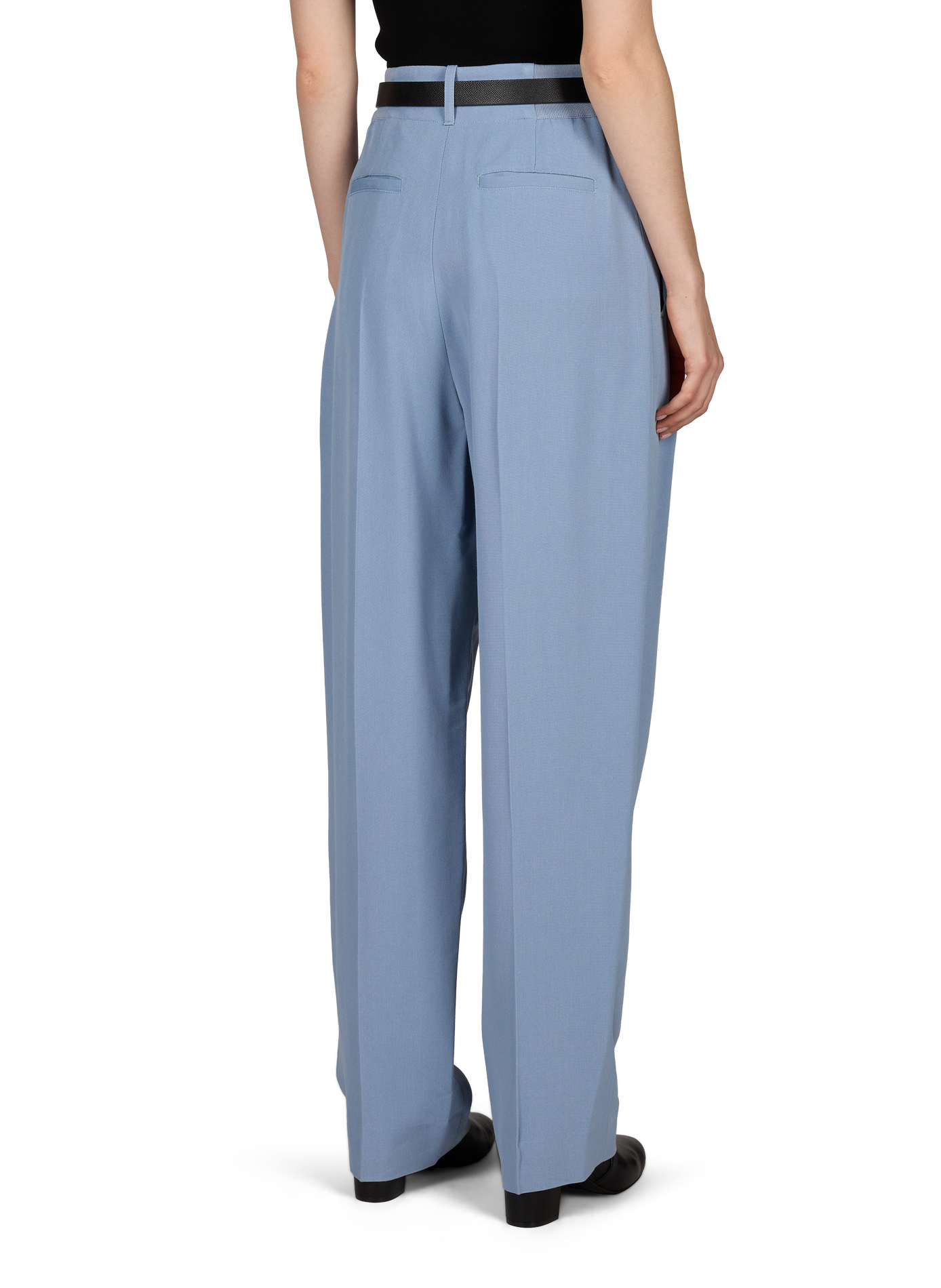 Hoch sitzende weite Hose VICTORIA BECKHAM Blau
