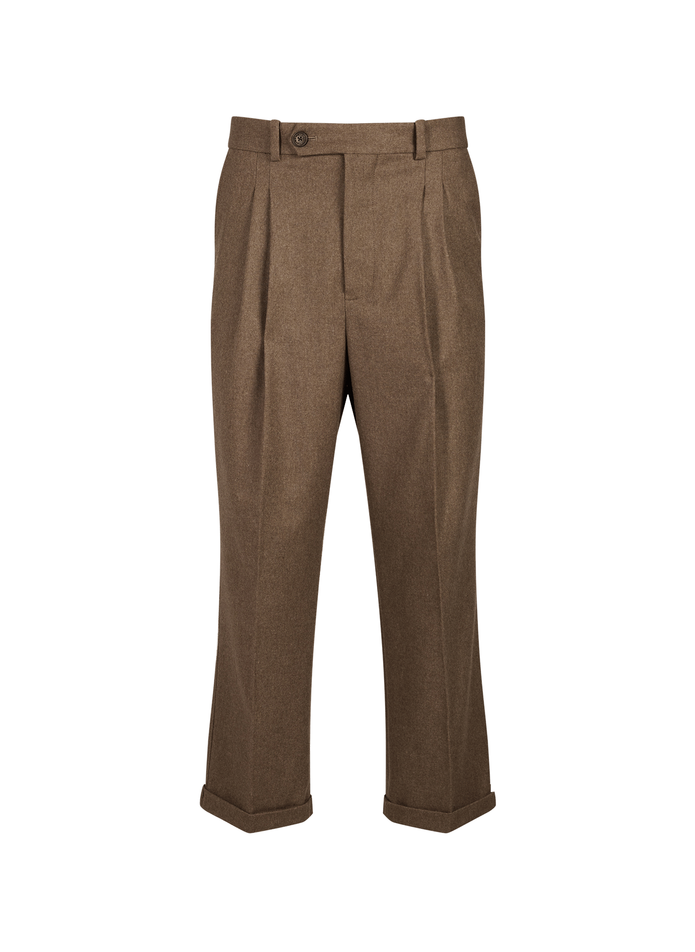 Pantalon droit à revers  DROLE DE MONSIEUR Marron