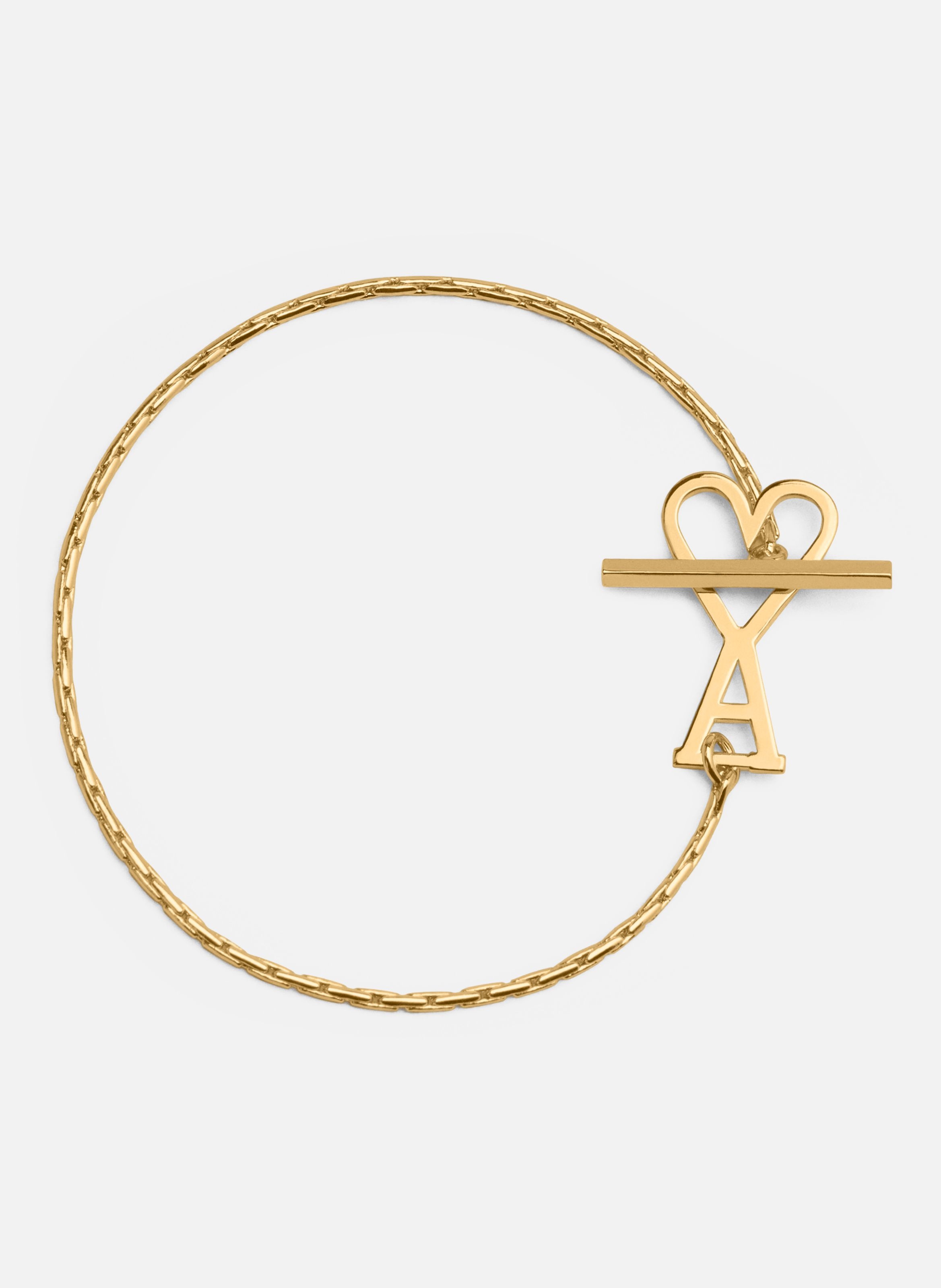 Bracelet chaîne ami de coeur unisexe AMI PARIS Jaune