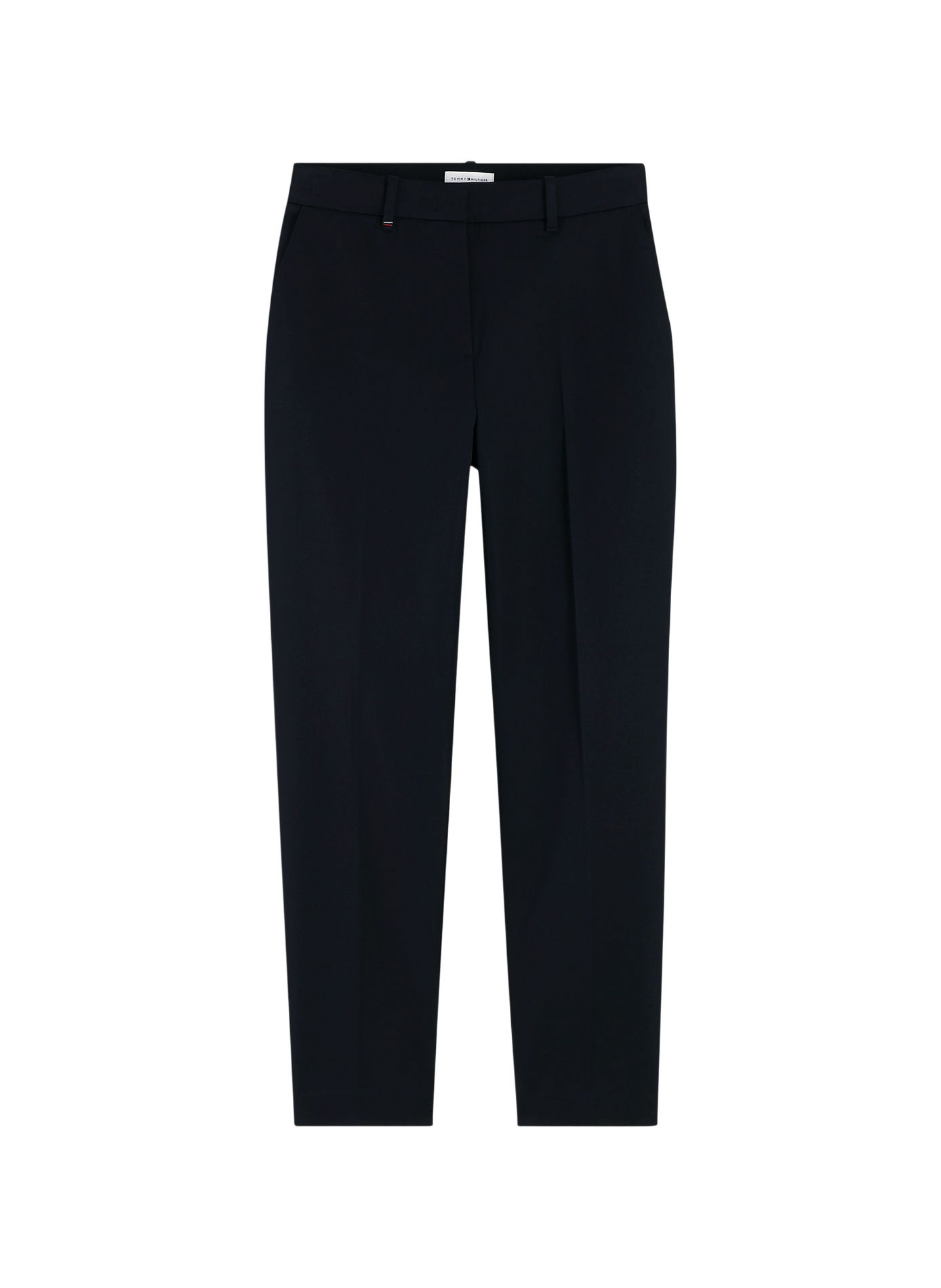 Pantalon droit en coton mélangé TOMMY HILFIGER Noir