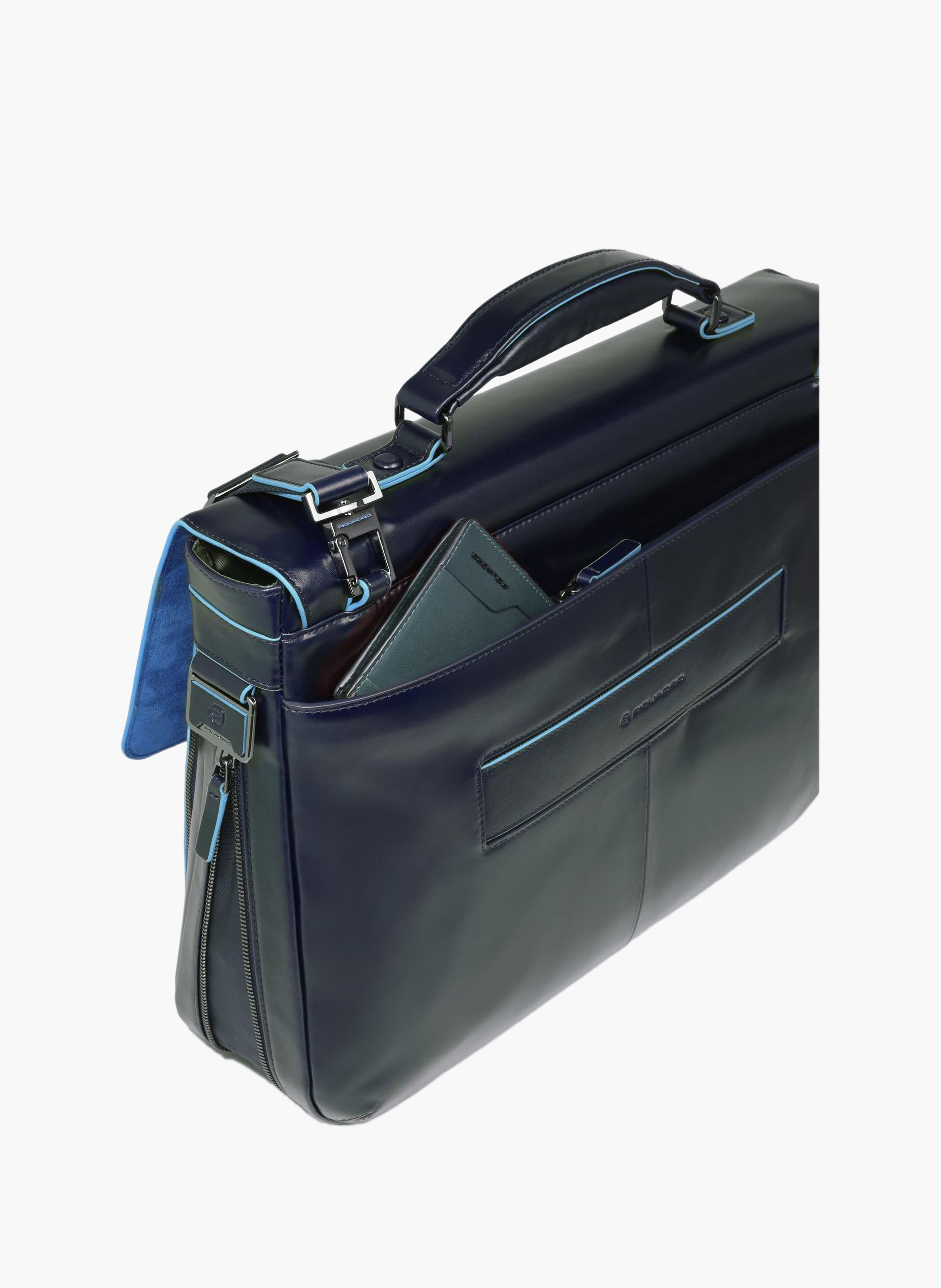 Uitbreidbare laptoptas voor 15,6" laptops PIQUADRO Blauw