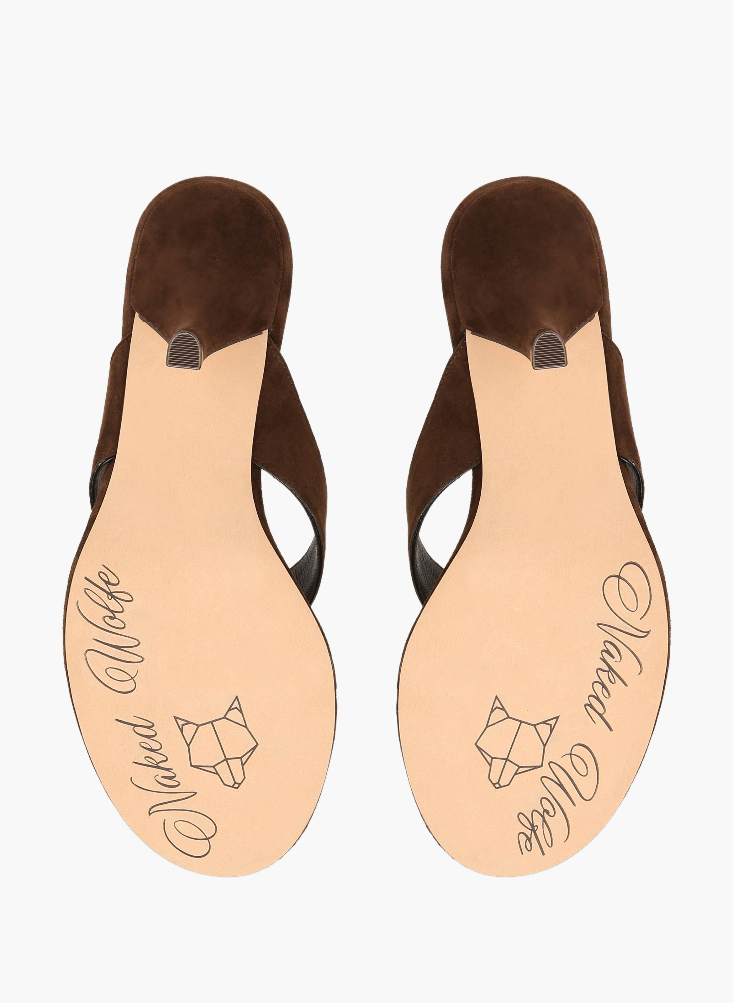 Marley Wildleder-High-Heels NAKED WOLFE Braun