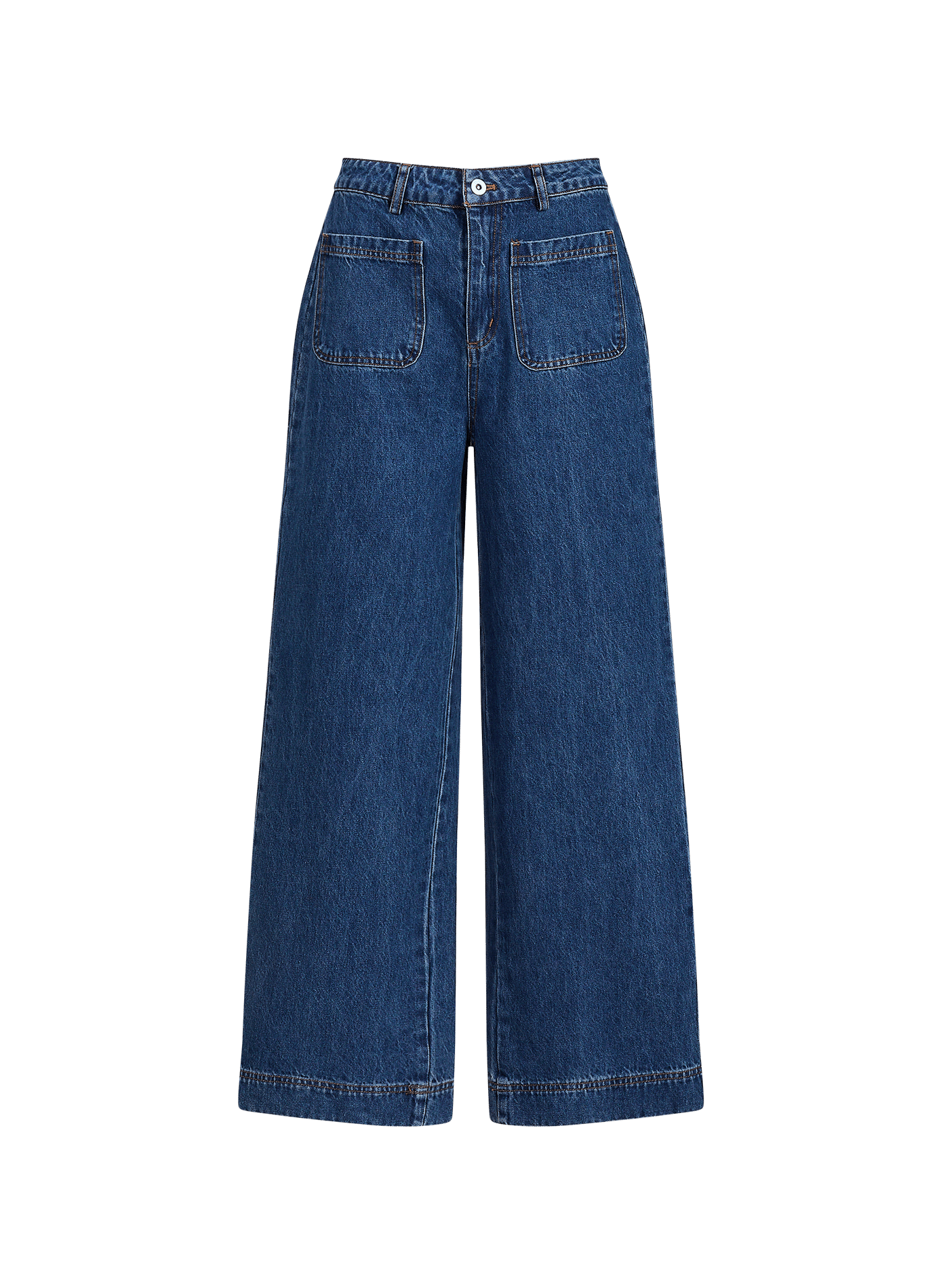 Hohe Taille weite Jeans GARANCE Blau
