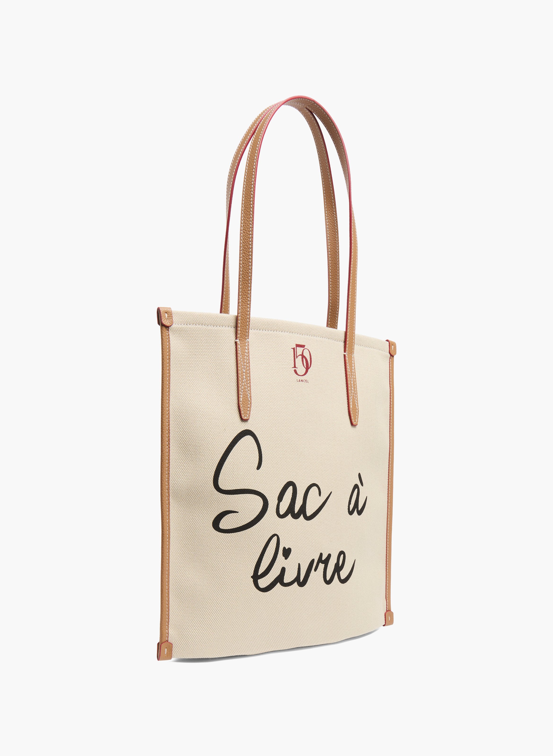 Sac cabas capsule lancel 150y en animation 150y : toile & cuir de vachette lisse LANCEL Multicolore