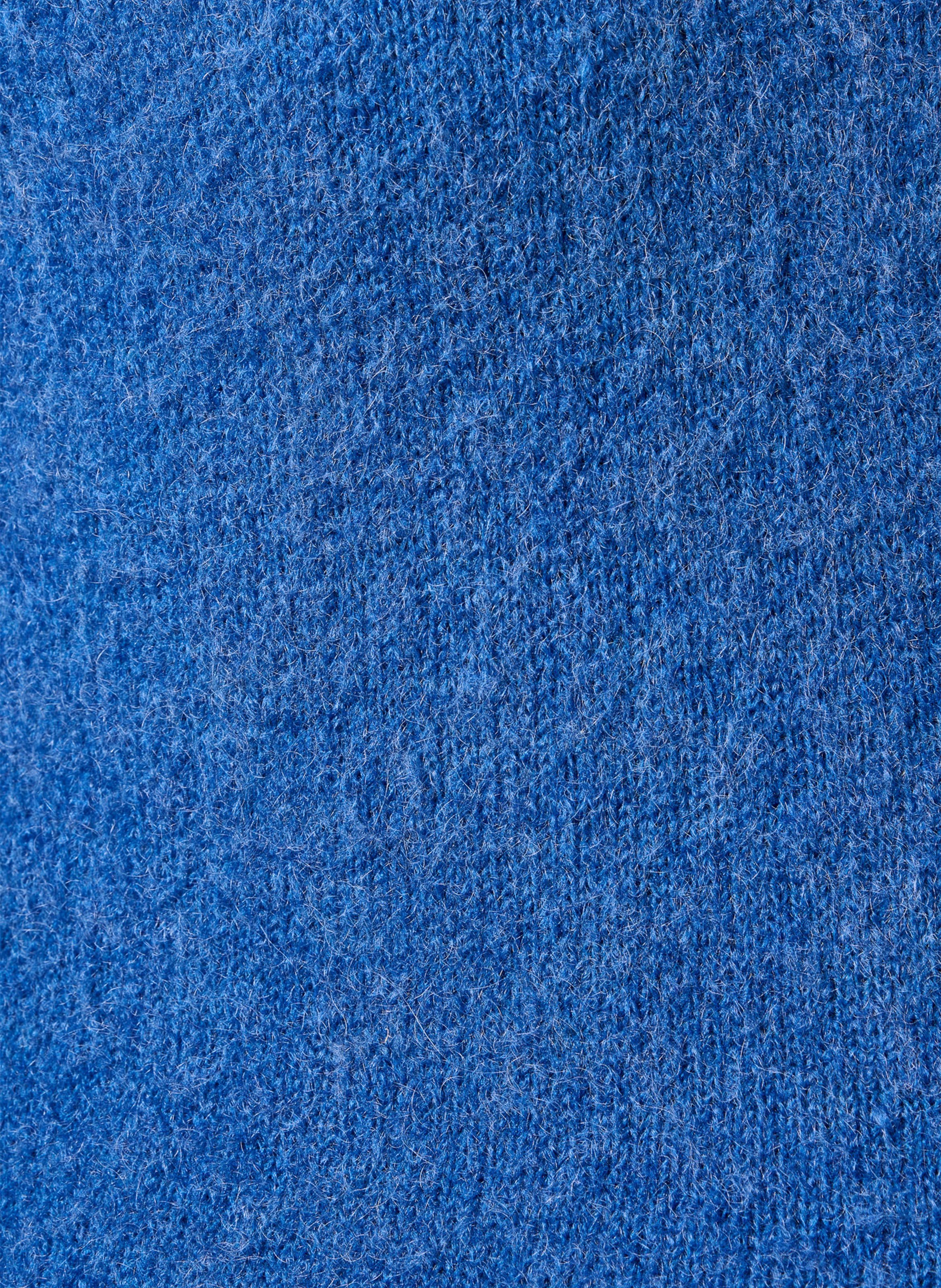 Ruimvallend vest met ronde hals in een gemengde breiwerkstof LA FEE MARABOUTEE Blauw