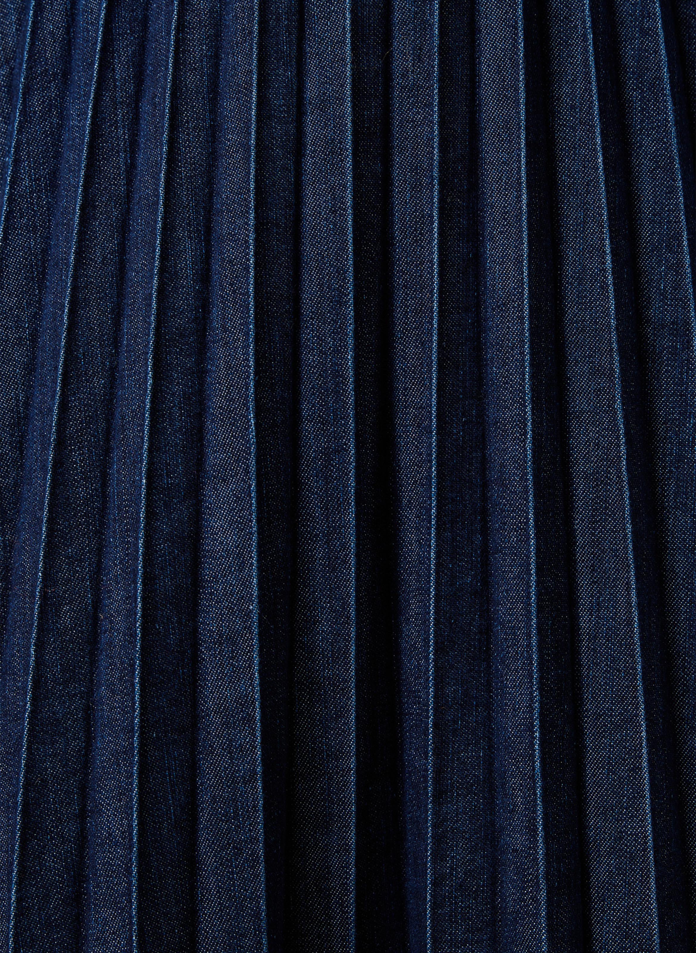 Uitlopende midi-rok van gemengd katoen LA FEE MARABOUTEE Blauw
