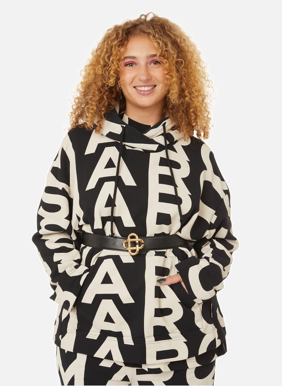 OVERSIZED MONOGRAMMED COTTON HOODIE MARC JACOBS for WOMEN