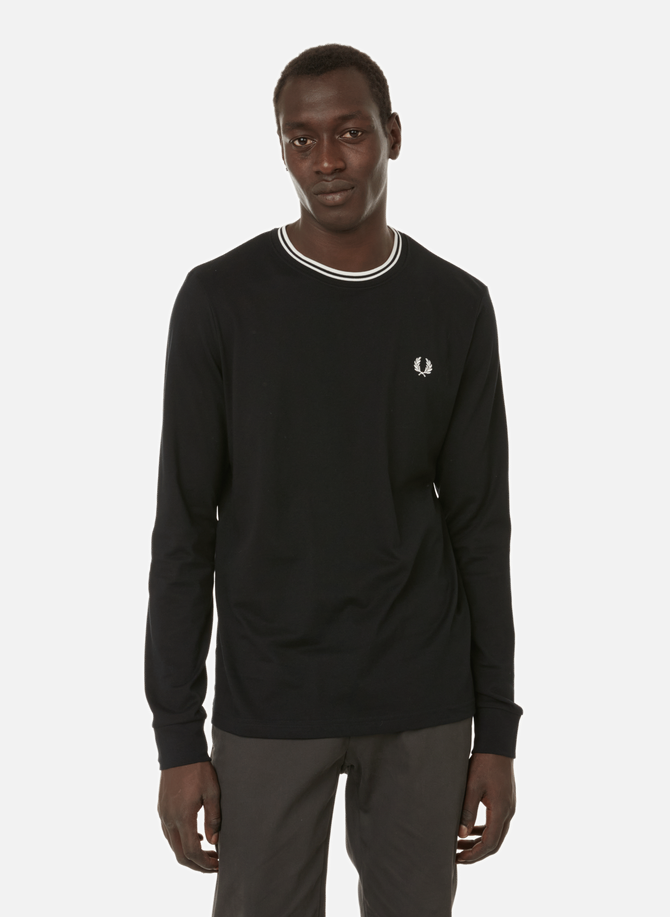 FRED PERRY cotton long-sleeve T-shirt