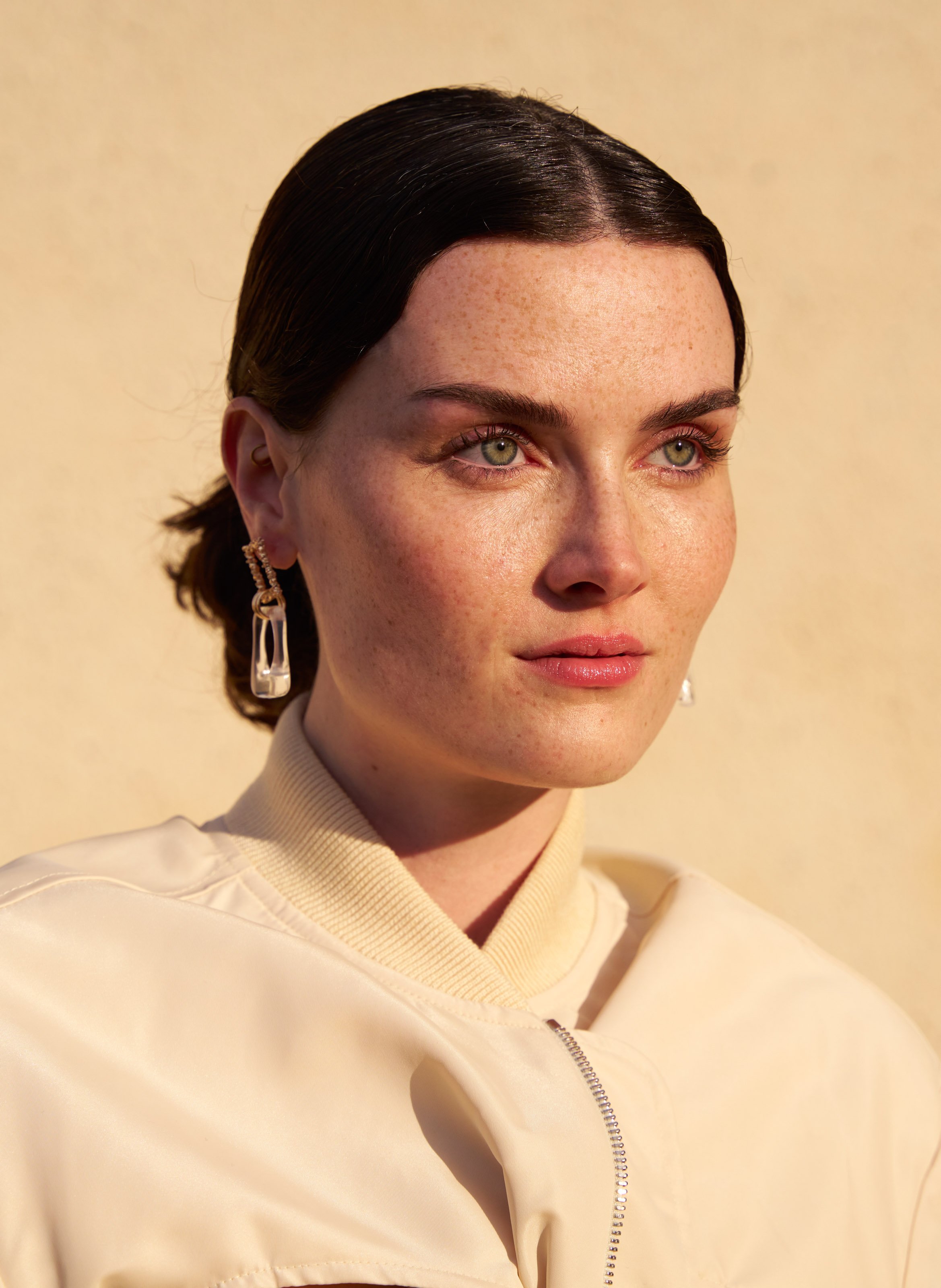 Boucles d'oreille bi-matière AU PRINTEMPS PARIS Doré