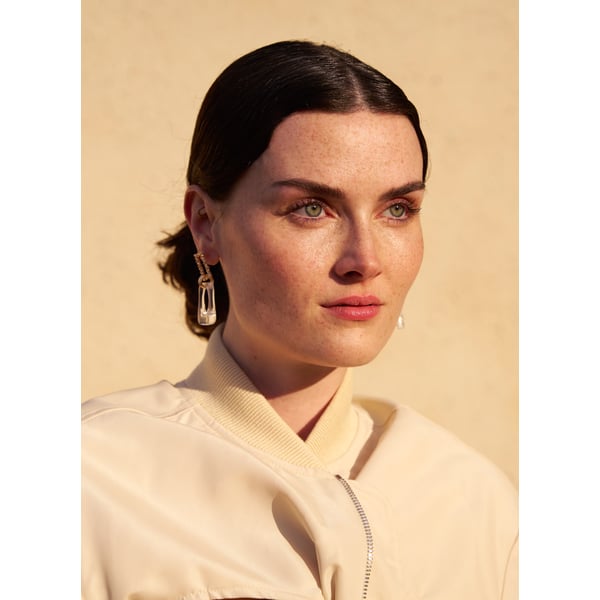 Boucles d'oreille bi-matière