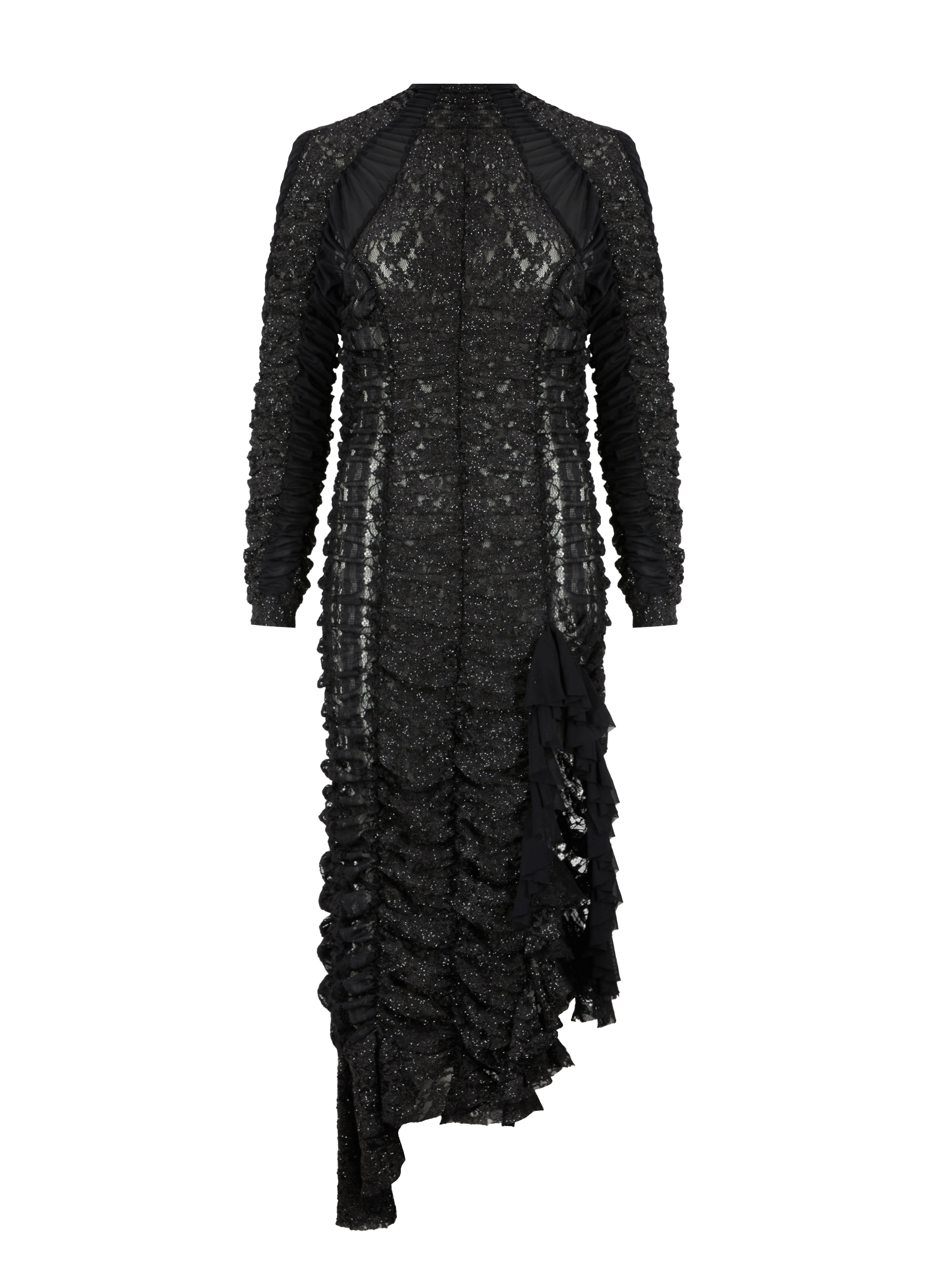 Robe midi à effet ruché