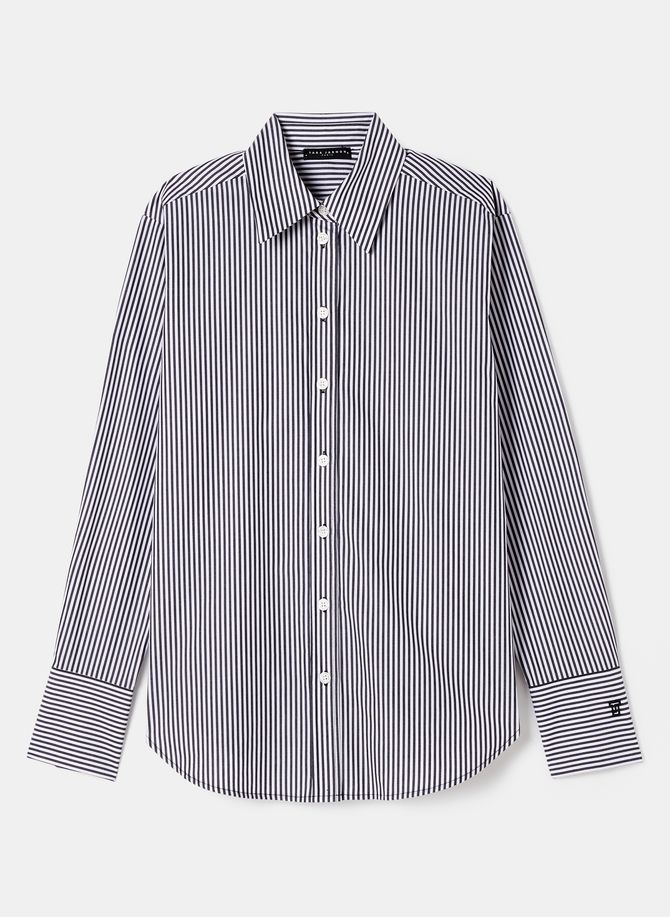 Chemise droite à rayures longueur standard manches longues col chemise - clarence TARA JARMON