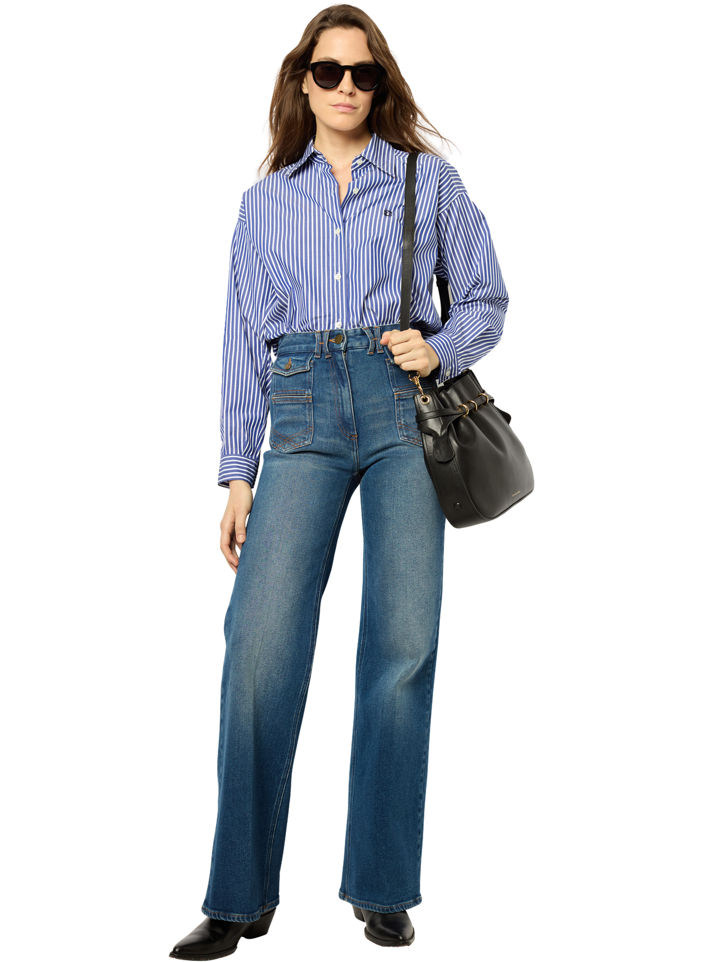 Jean flare denim brut - anna GERARD DAREL Bleu
