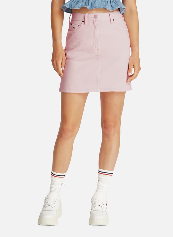 Jupe droite en coton Rose by TOMMY HILFIGER TOMMY HILFIGER Jupe droite en coton Rose