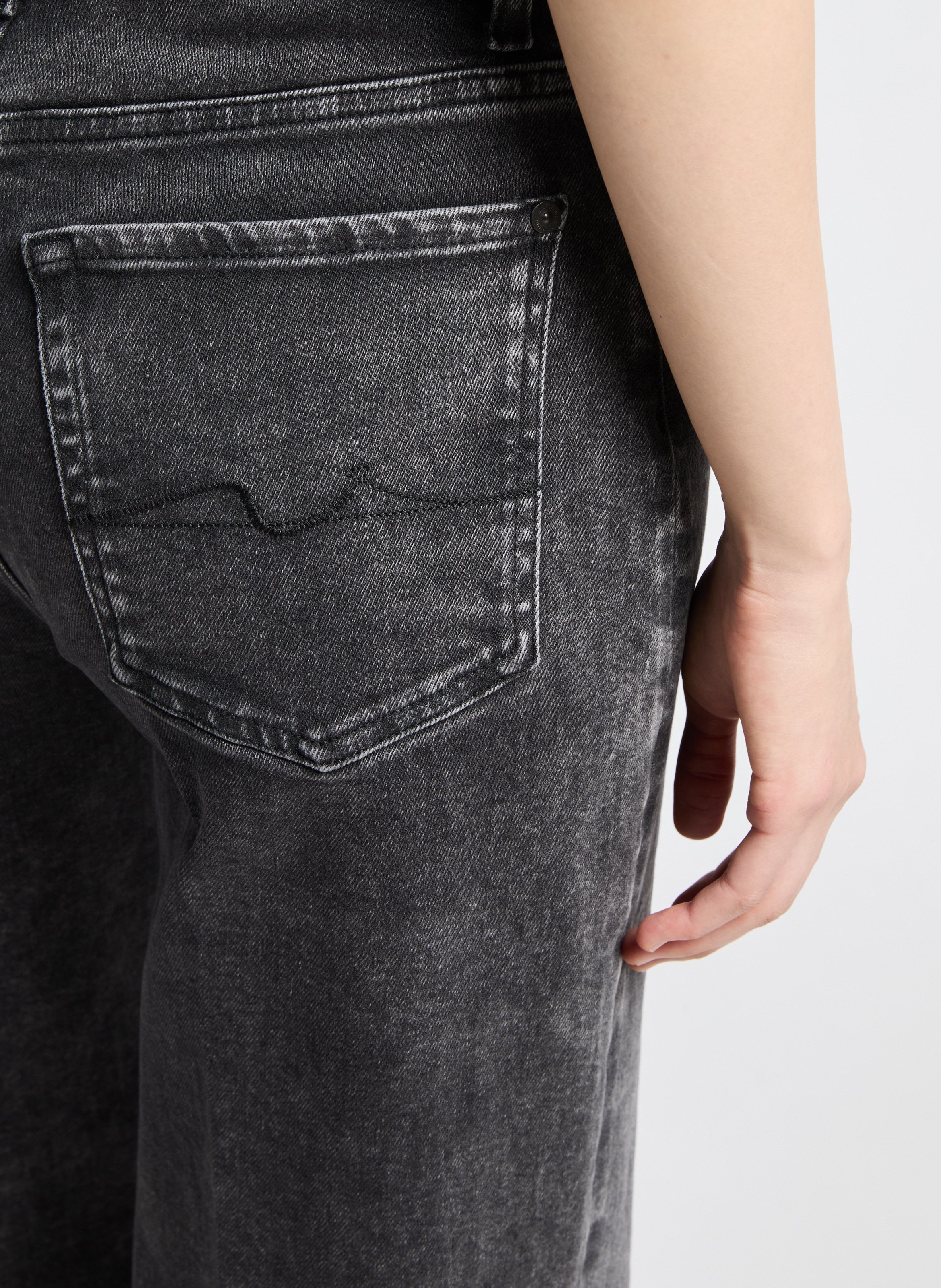 Jean large taille haute 7 FOR ALL MANKIND Noir