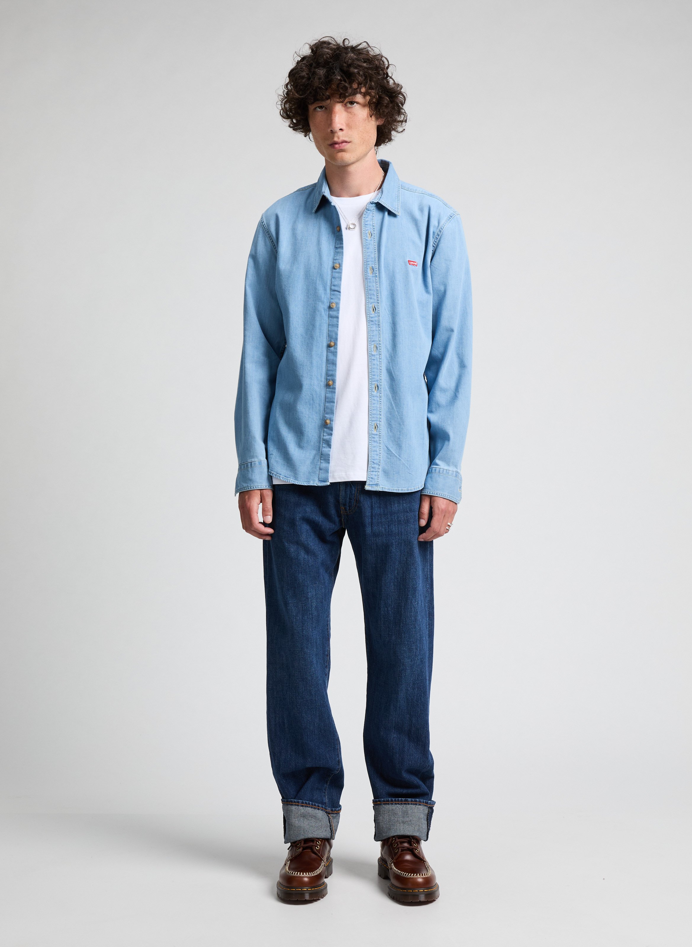 Bleached denim Shirt LEVI'S Blue