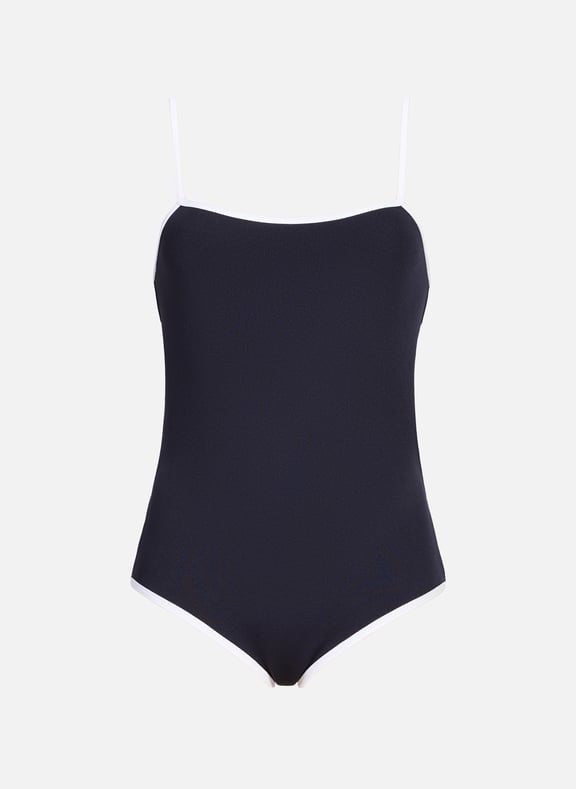 Maillot d ebain 1 pièce en maille technique Bleu by MIU MIU MIU MIU Maillot d ebain 1 pièce en maille technique Bleu