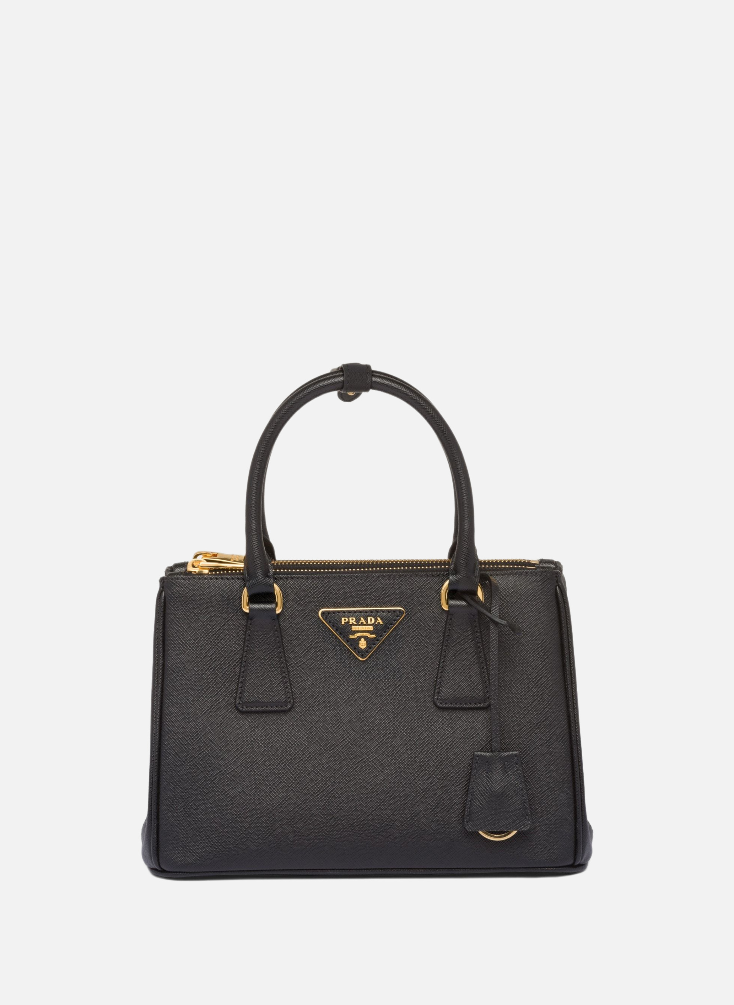 Petit sac prada galleria en cuir saffiano PRADA Noir