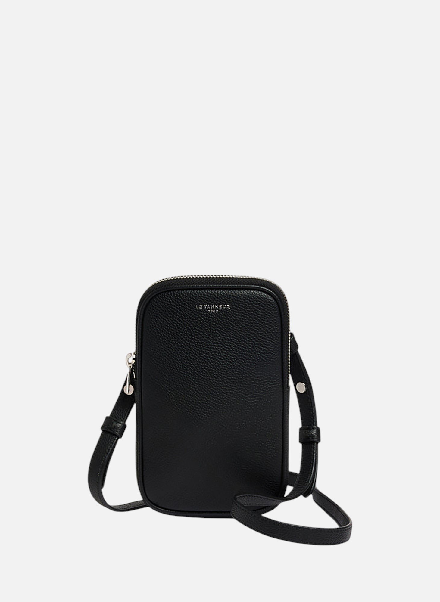 Etui téléphone en cuir grainé NoirLE TANNEUR