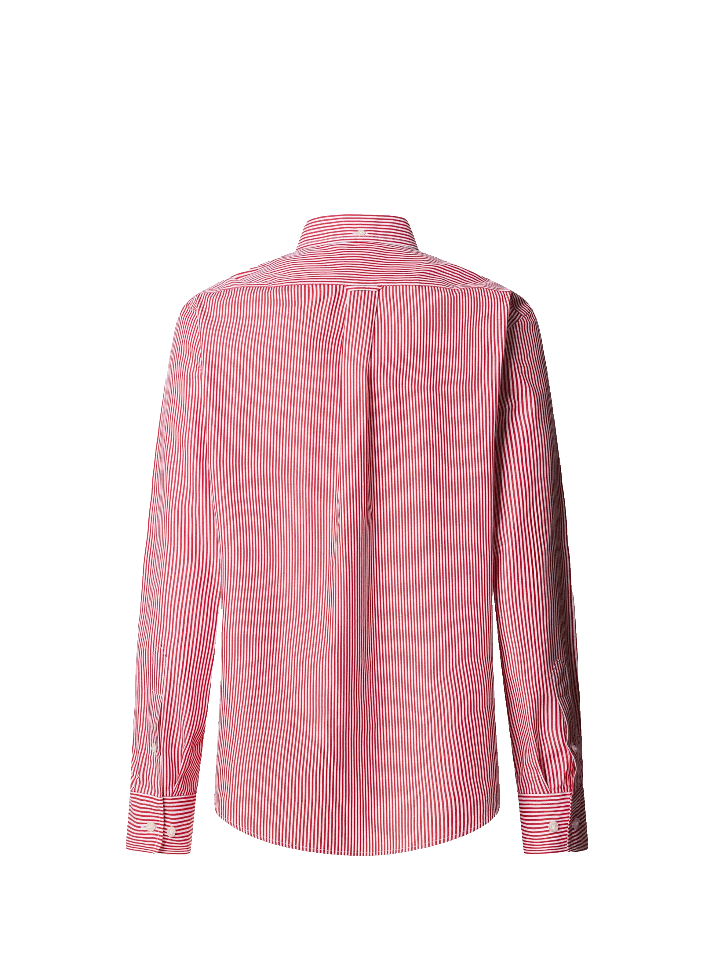 Chemise col américain à rayures en coton FACONNABLE Rouge