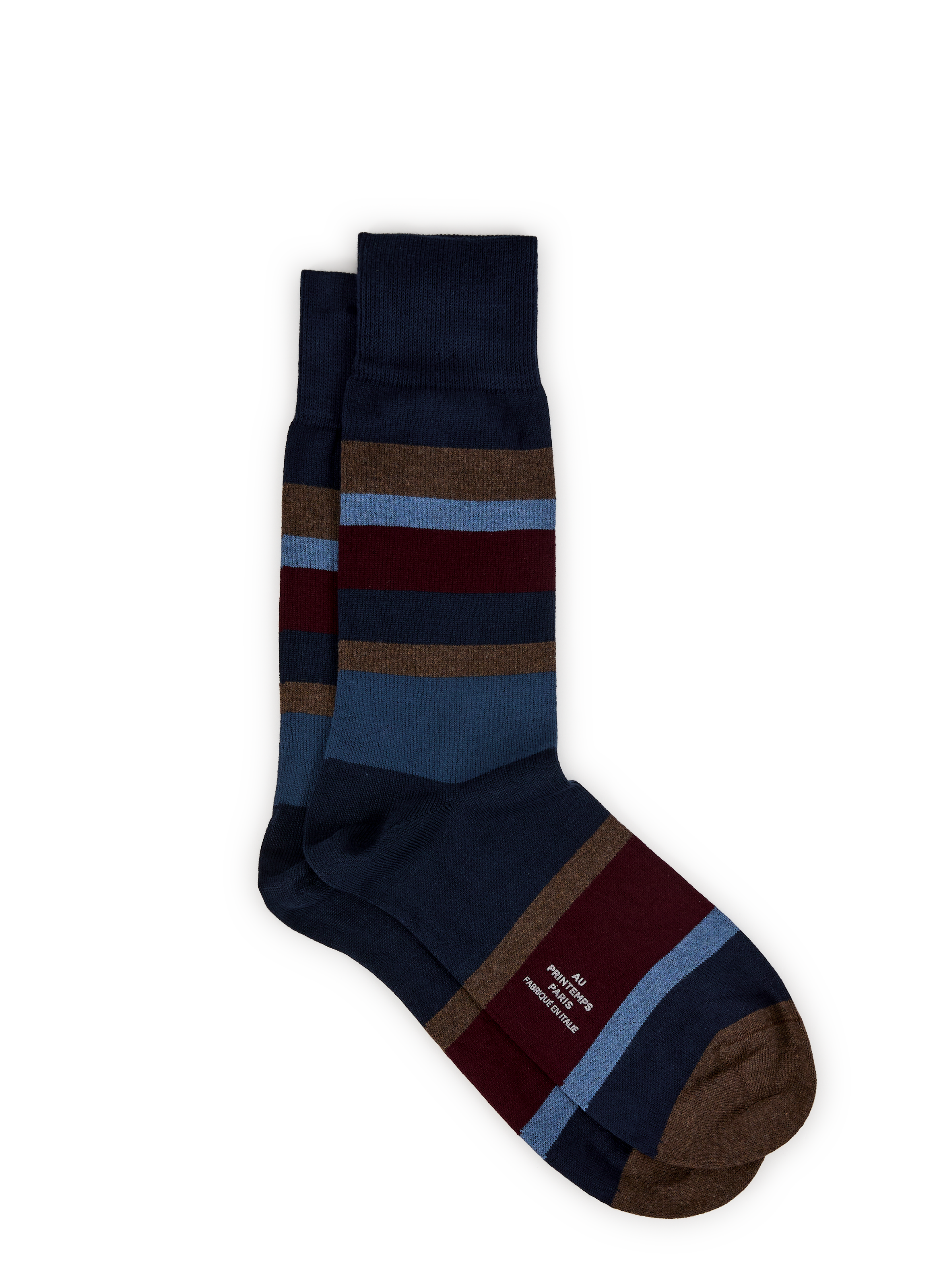 AU PRINTEMPS PARIS Chaussettes hautes à rayures Multicolore