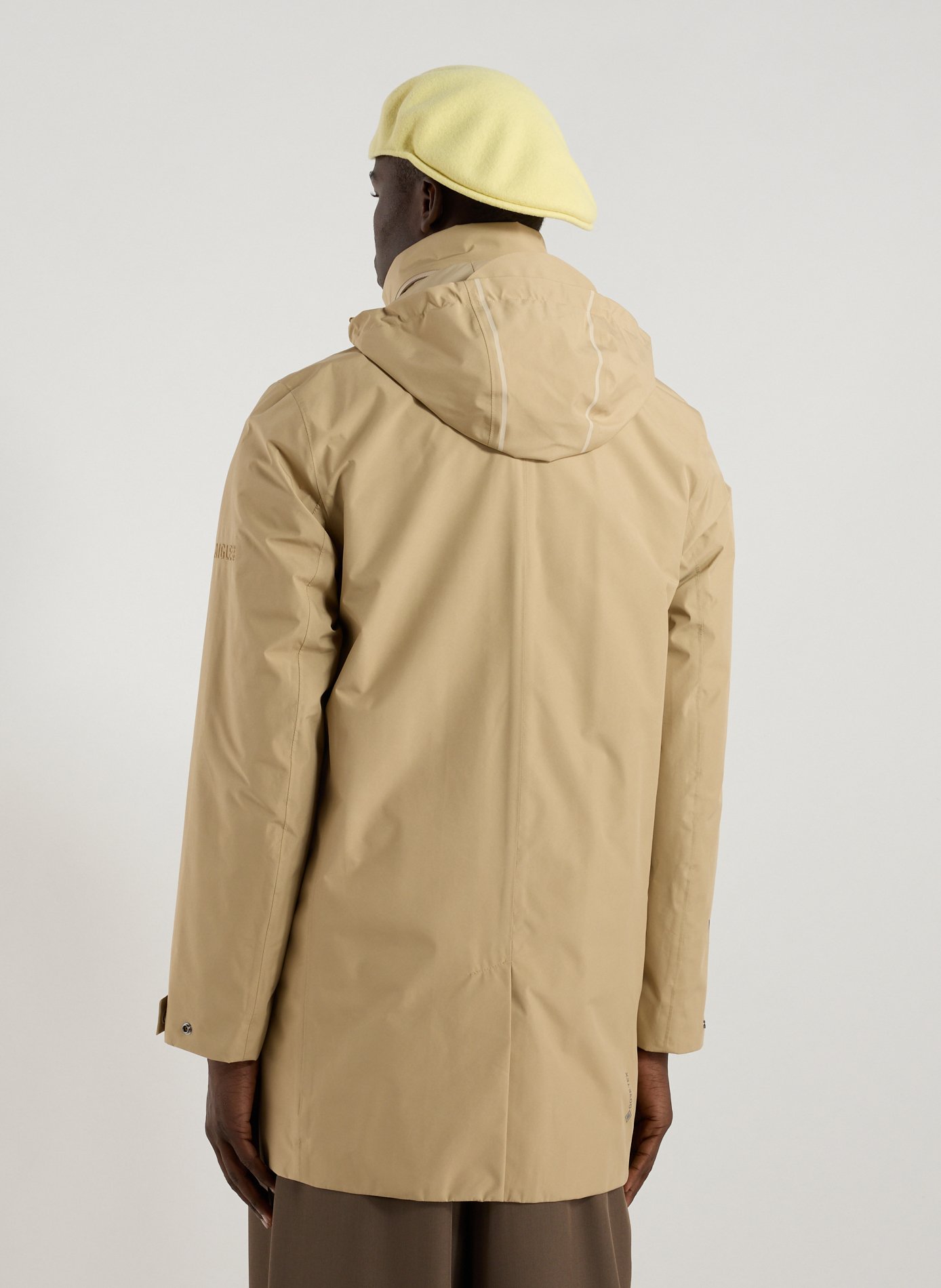 Waterproof parka with retractable hood AIGLE Brown