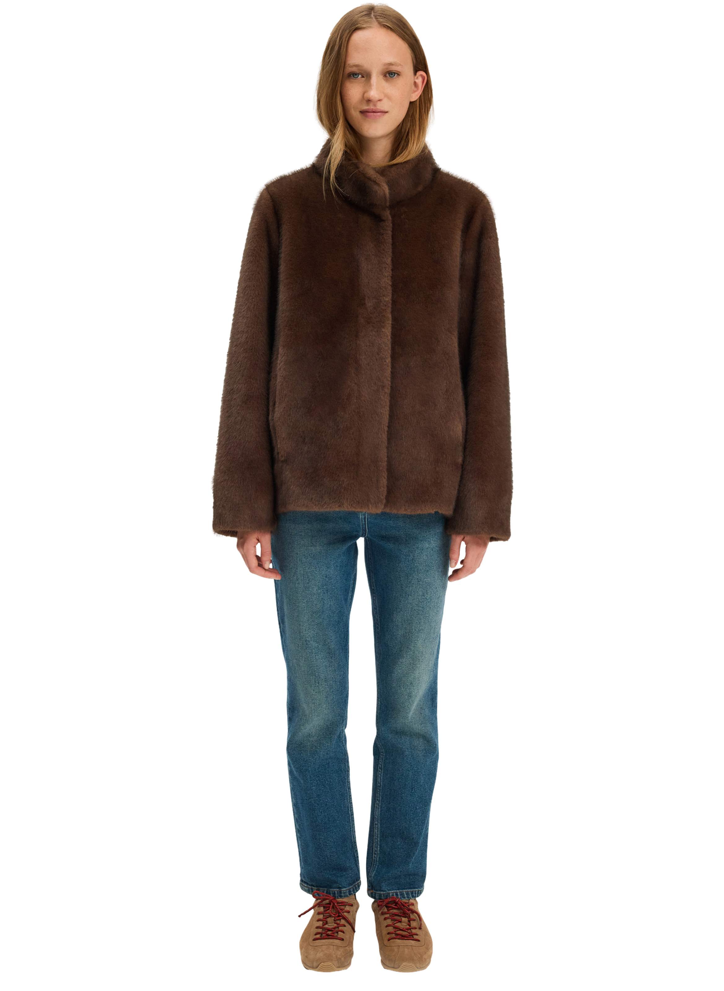 Manteau court en fausse fourrure - maia PABLO Marron