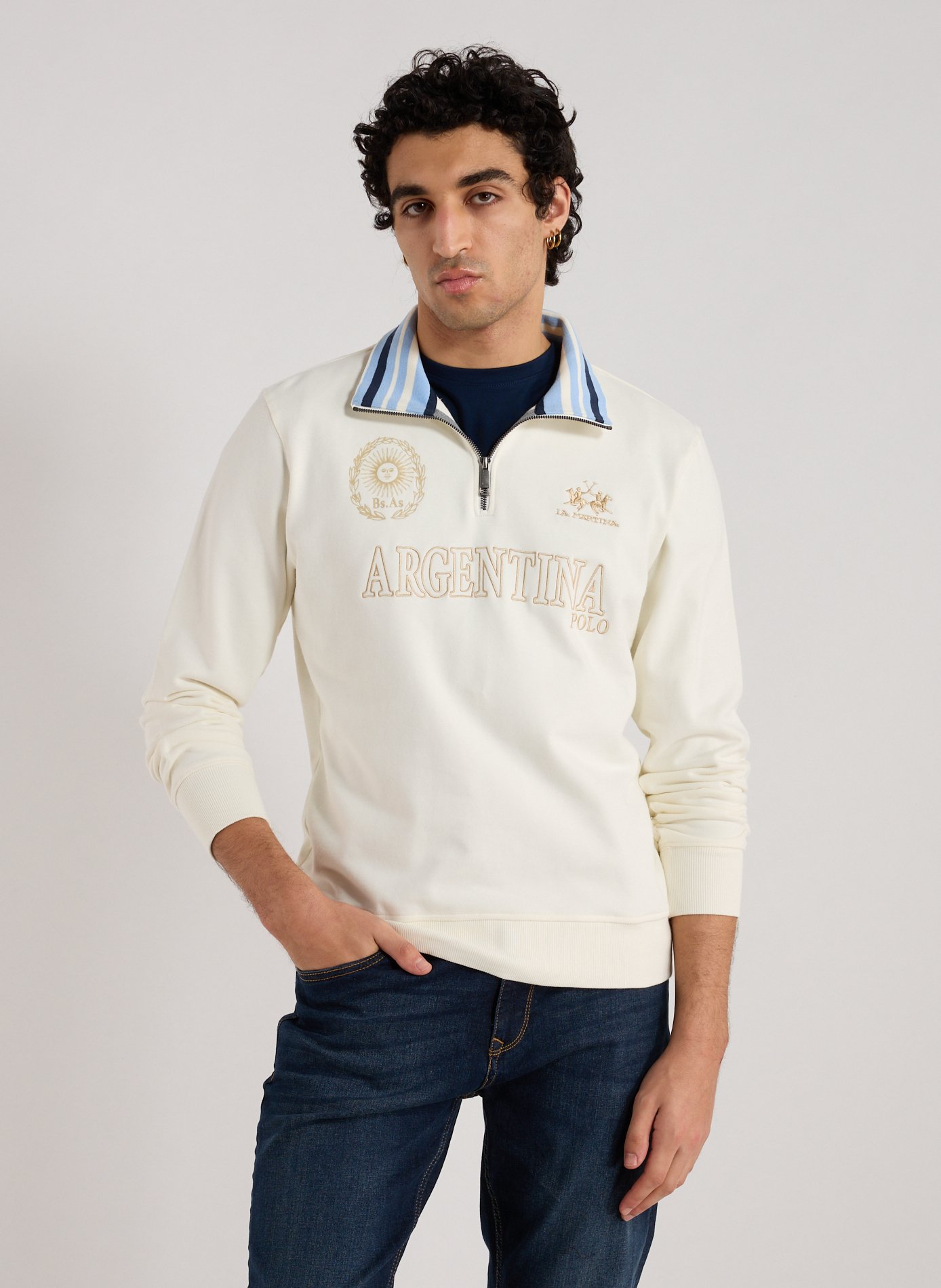 LA MARTINA Cotton sweatshirt White