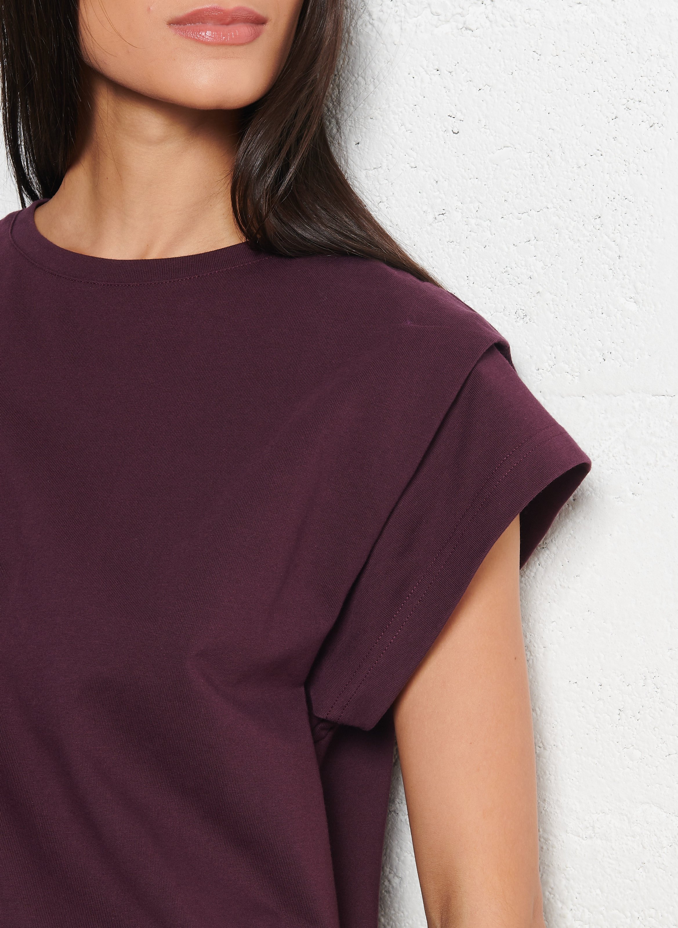 Tee-shirt droit manches courtes pio BA&SH Violet