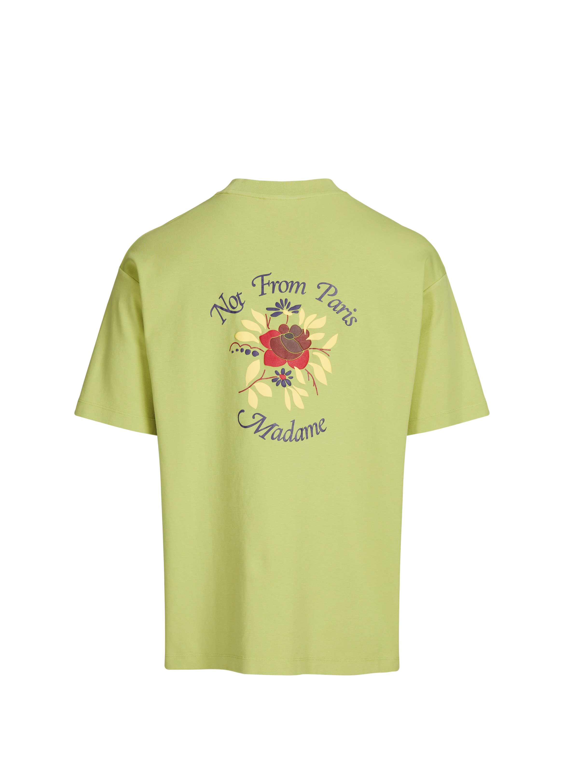 T-shirt sérigraphié à col rond en coton DROLE DE MONSIEUR Vert