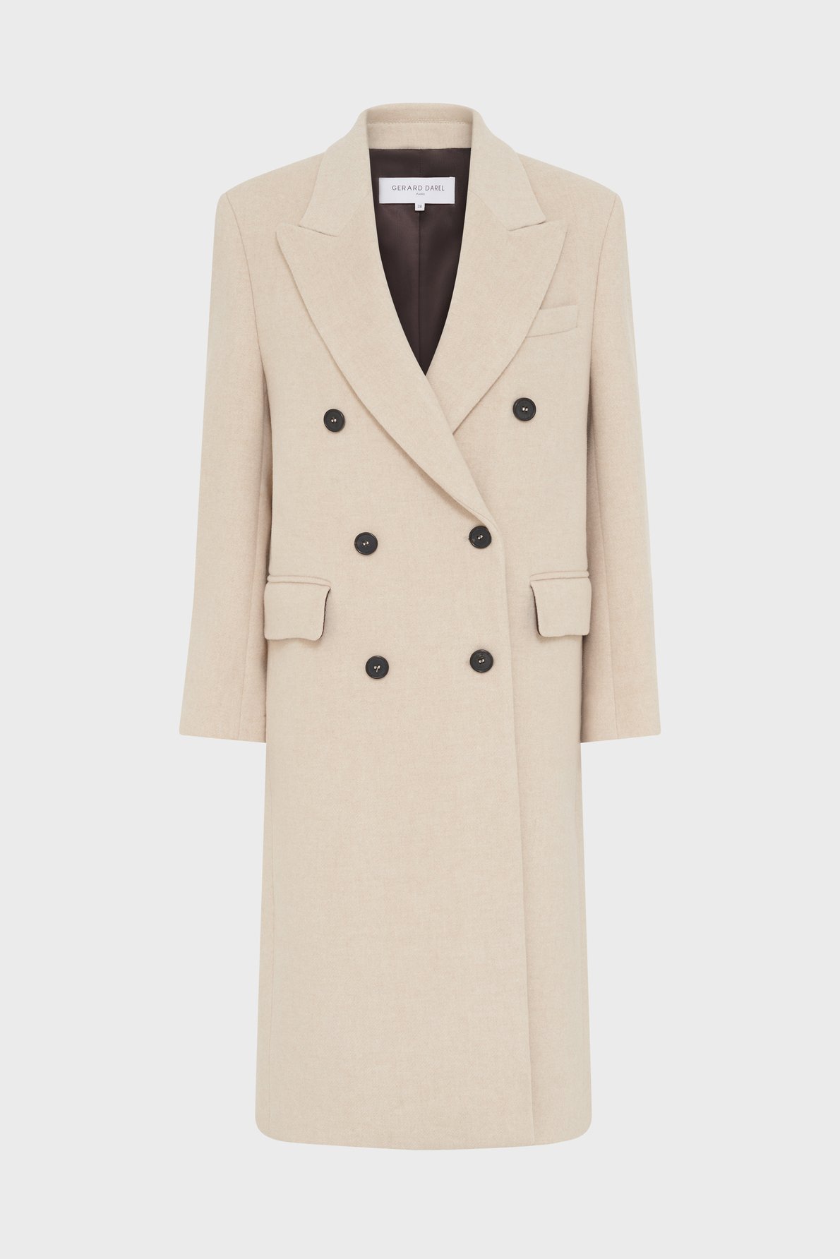 Manteau mi-long croisé - moira GERARD DAREL Beige