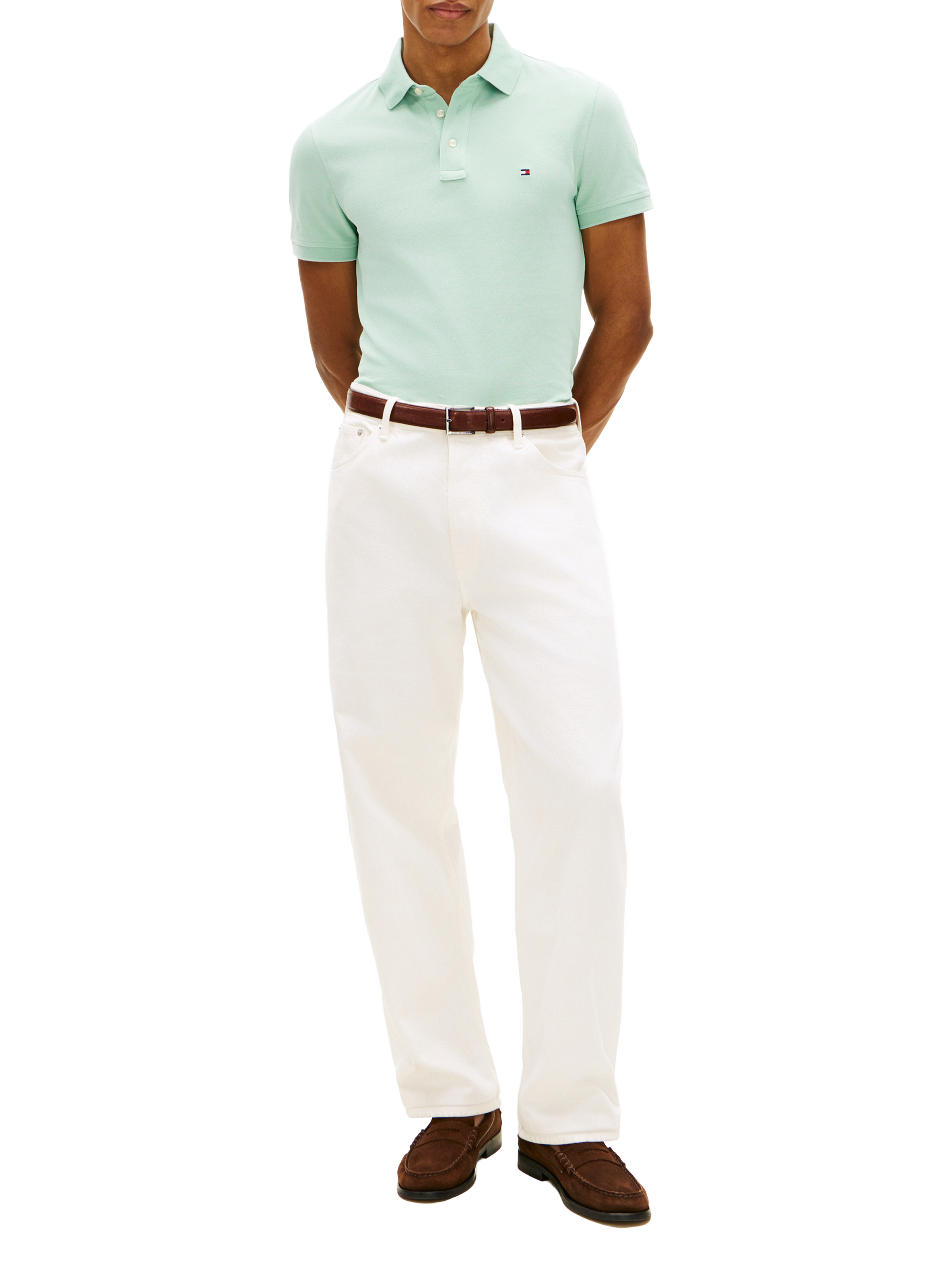 Polo en coton organique Vert